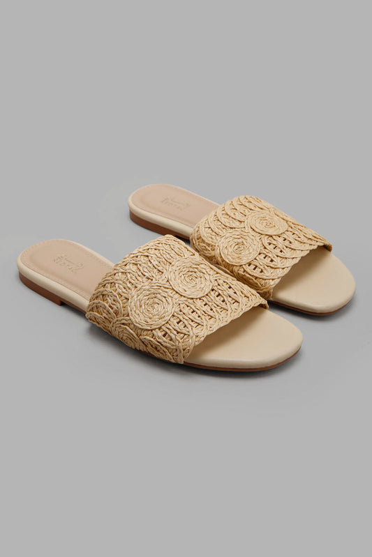 Redtag-Natural-Woven-Mule-Category:Sandals,-Colour:Beige,-Deals:New-In,-Filter:Women's-Footwear,-LEC-Sandals,-New-In-Women-FOO,-Non-Sale,-S22C,-Section:Women-Women's-