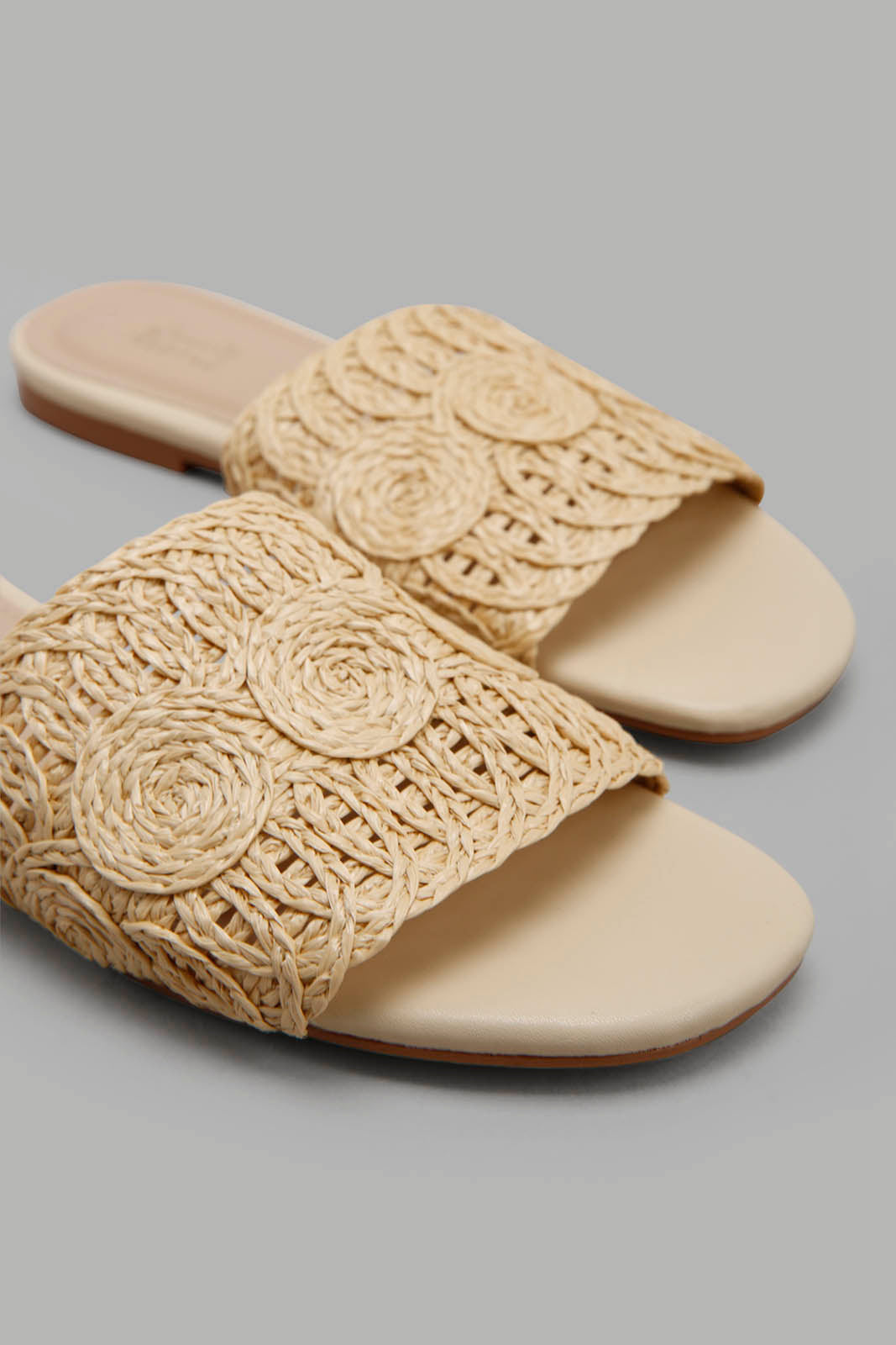Redtag-Natural-Woven-Mule-Category:Sandals,-Colour:Beige,-Deals:New-In,-Filter:Women's-Footwear,-LEC-Sandals,-New-In-Women-FOO,-Non-Sale,-S22C,-Section:Women-Women's-