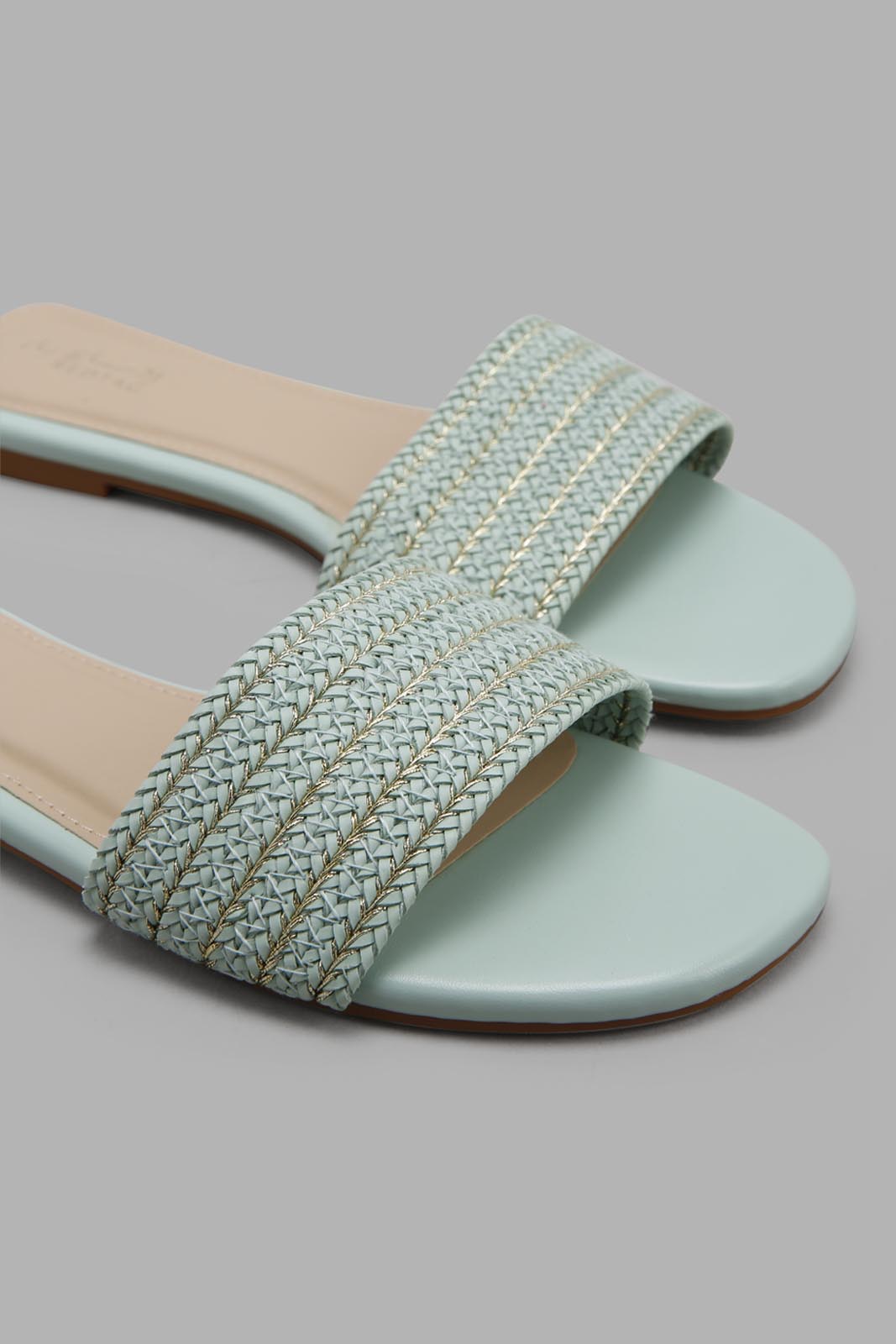 Redtag-Mint-Woven-Mule-Bundle,-Category:Sandals,-Colour:Mint,-Deals:2-For-90,-Deals:New-In,-Filter:Women's-Footwear,-LEC-Sandals,-New-In-Women-FOO,-S22C,-Section:Women-Women's-