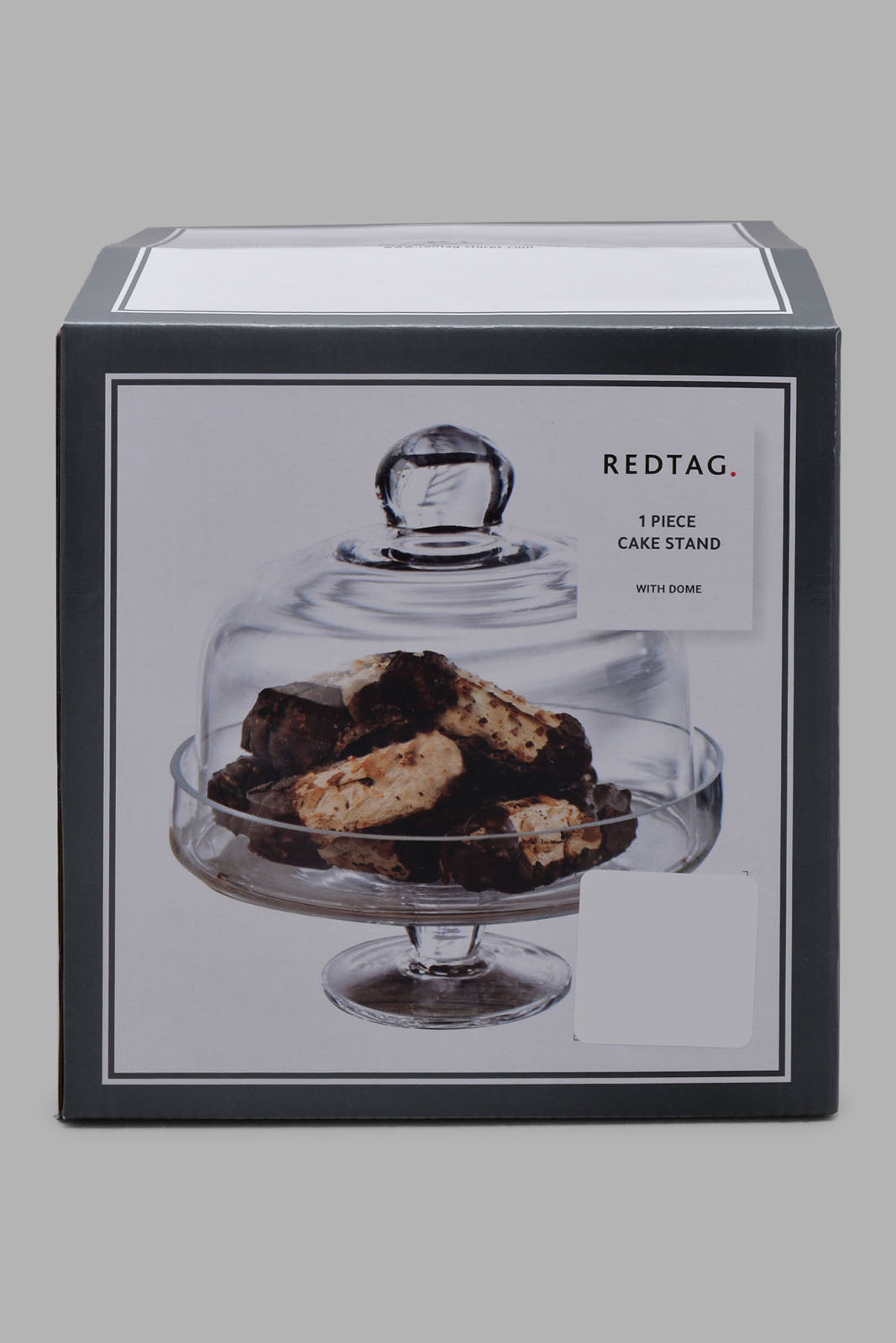 Clear Glass Cake Stand With Dome (2 Piece)