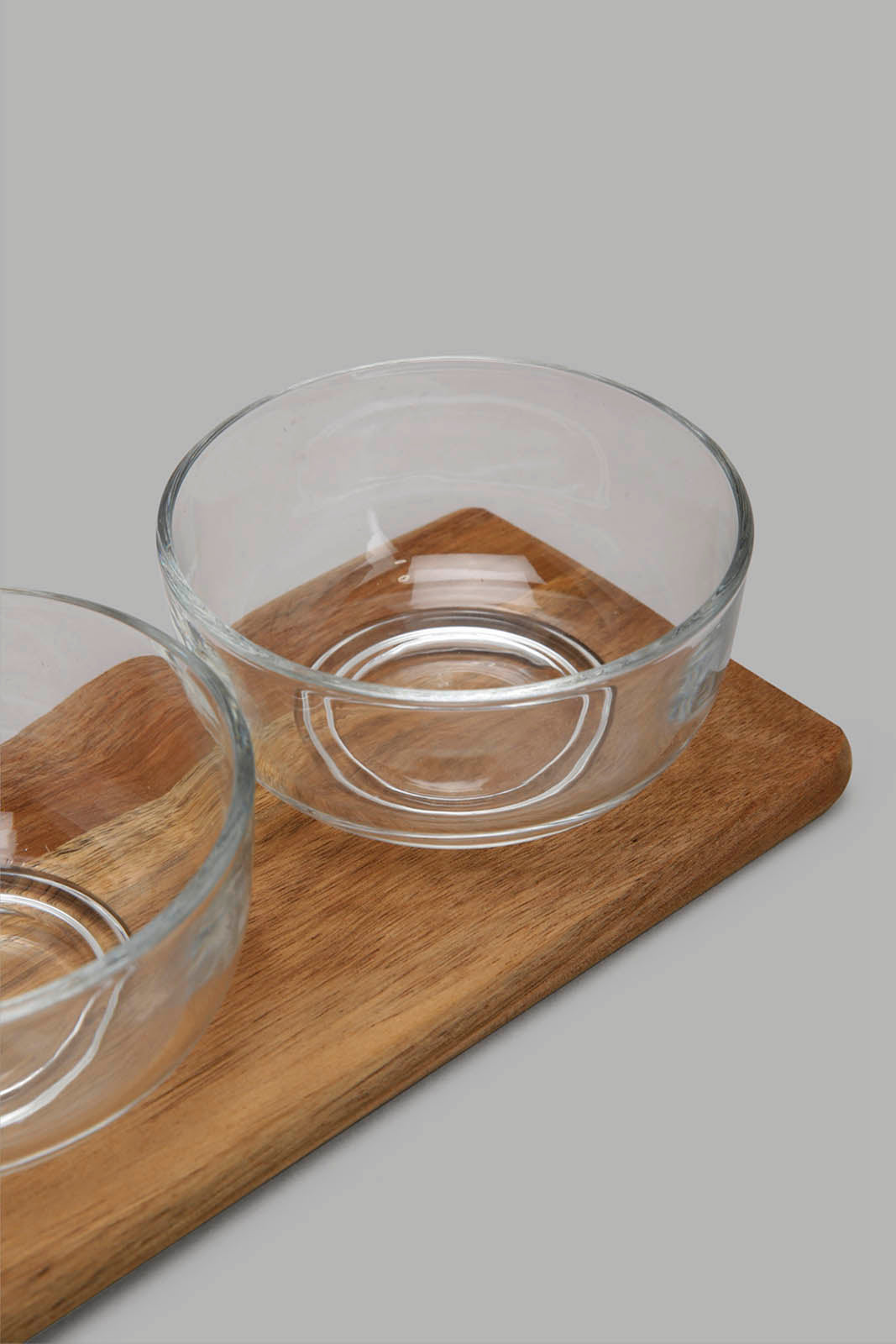 Redtag-Clear-Glass-Serving-Set-With-Wooden-Tray-(3-Piece)-Bundle,-Category:Bowls,-Colour:Clear,-Deals:2-For-90,-Filter:Home-Dining,-HMW-DIN-Serveware,-S22C,-Section:Homewares-Home-Dining-