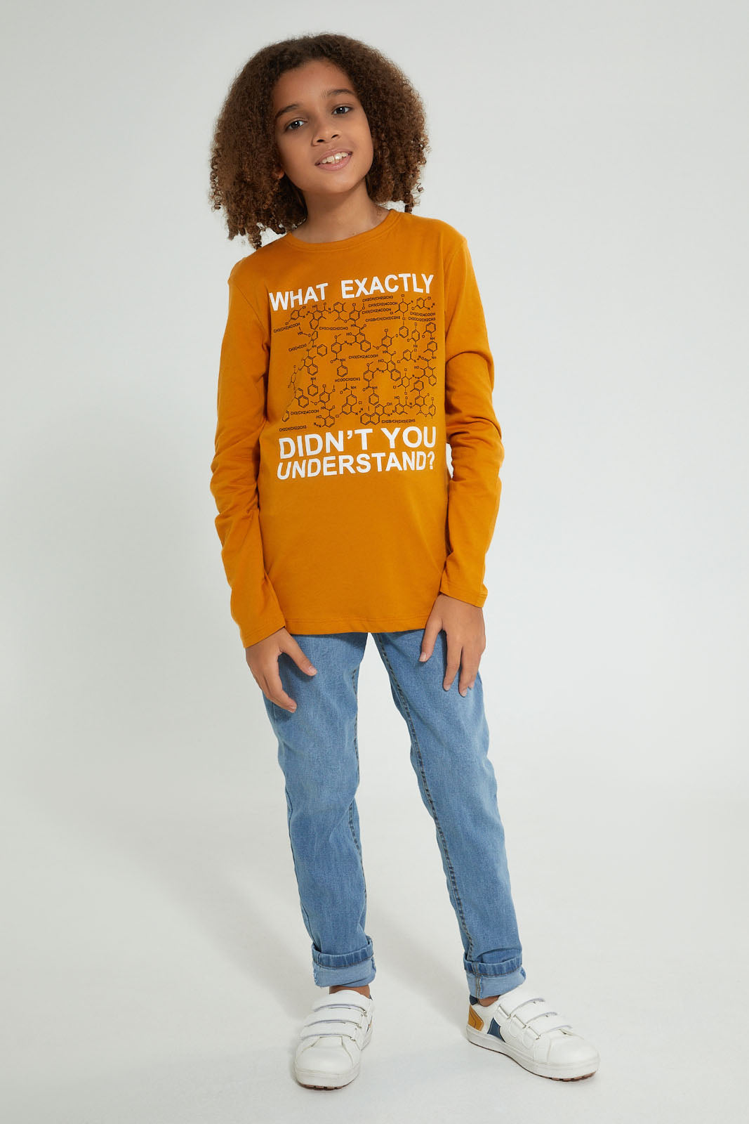 Redtag-Mustard-Didn'T-Understand-T-Shirt-Graphic-Prints-Senior-Boys-9 to 14 Years