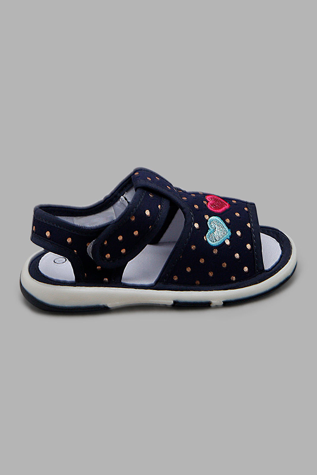 Redtag-Navy-Heart-Embroidered-Pump-Category:Trainers,-Colour:Navy,-Filter:Girls-Footwear-(1-to-3-Yrs),-ING-Trainers,-New-In,-New-In-ING-FOO,-Non-Sale,-Section:Girls-(0-to-14Yrs),-W22O-Infant-Girls-1 to 3 Years