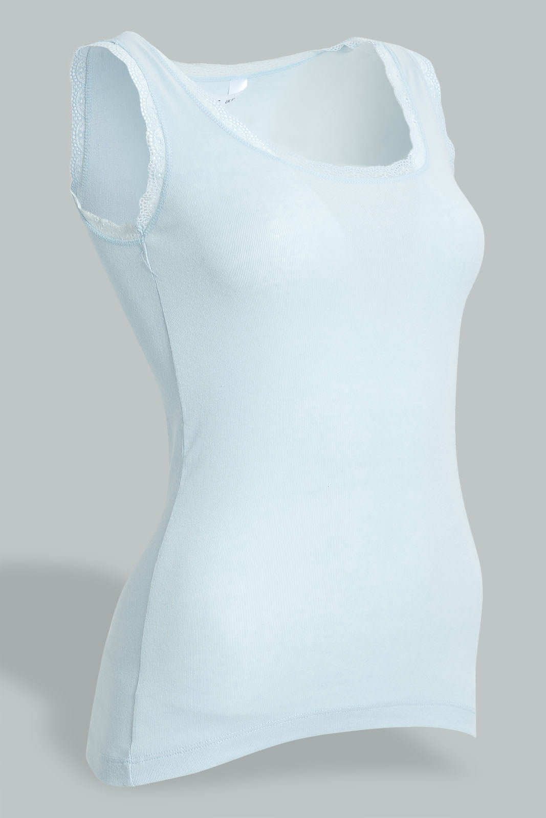 Redtag-Pale-Blue-Tank-Top-With-Lace-Colour:Pink,-Filter:Women's-Clothing,-New-In,-New-In-Women,-Non-Sale,-S22A,-Section:Women,-Women-Vests-Women's-