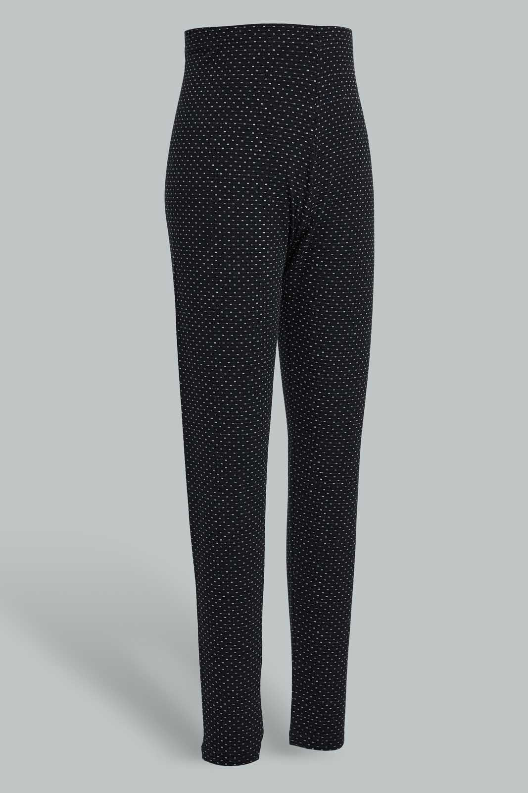 Redtag-Jacquard-Legging-Leggings-Senior-Girls-9 to 14 Years