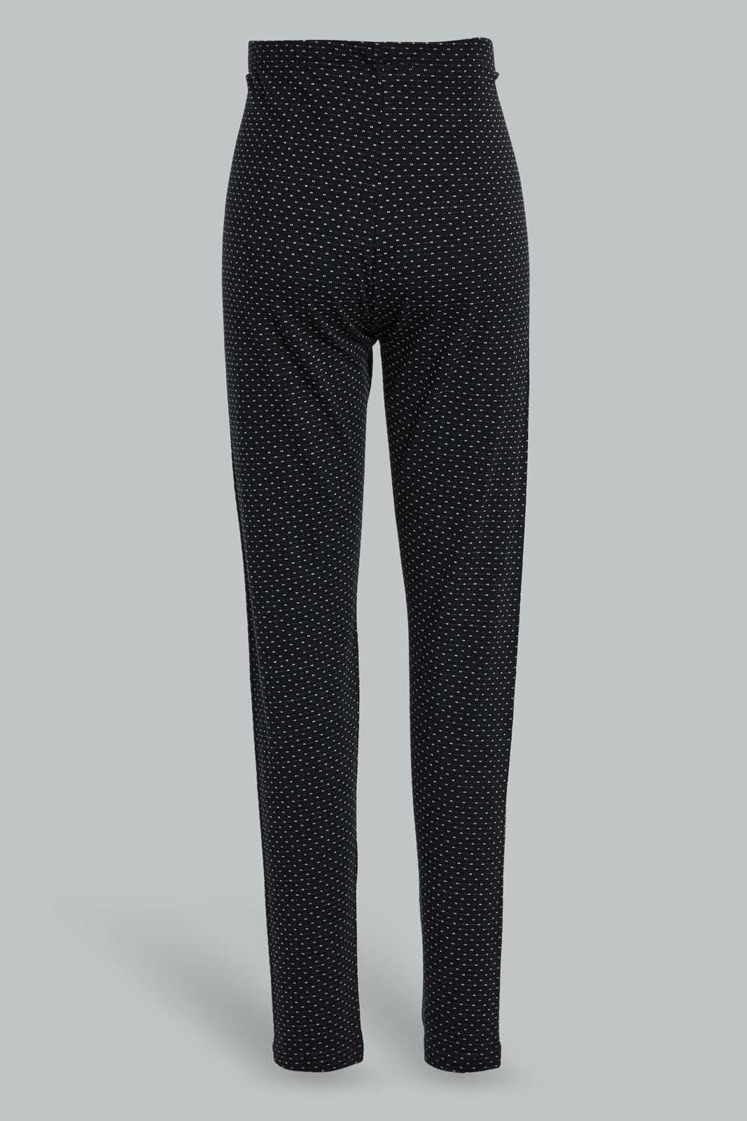 Redtag-Jacquard-Legging-Leggings-Senior-Girls-9 to 14 Years