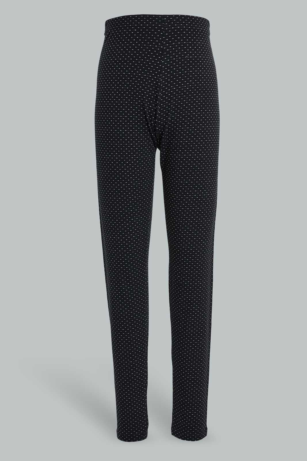 Redtag-Jacquard-Legging-Leggings-Senior-Girls-9 to 14 Years