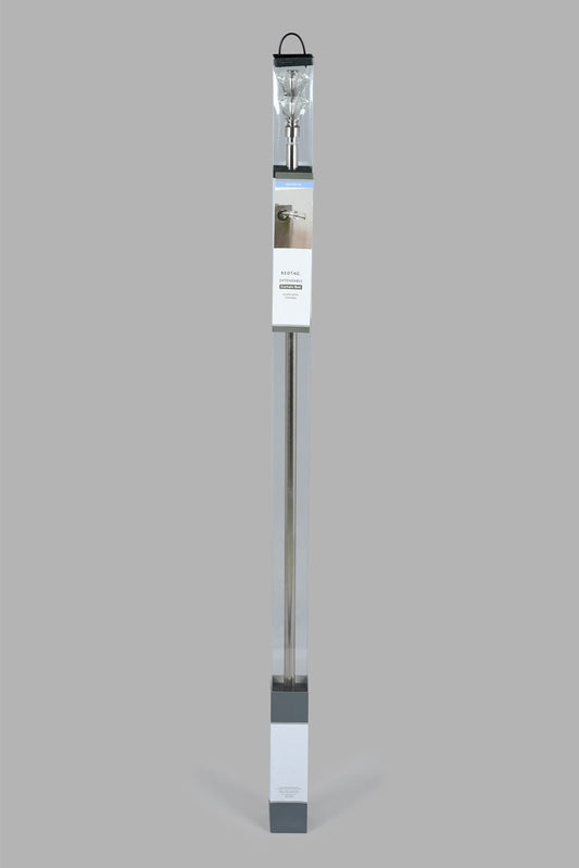 Silver Finish Extendable Single Curtain Rod With Crystal Finial