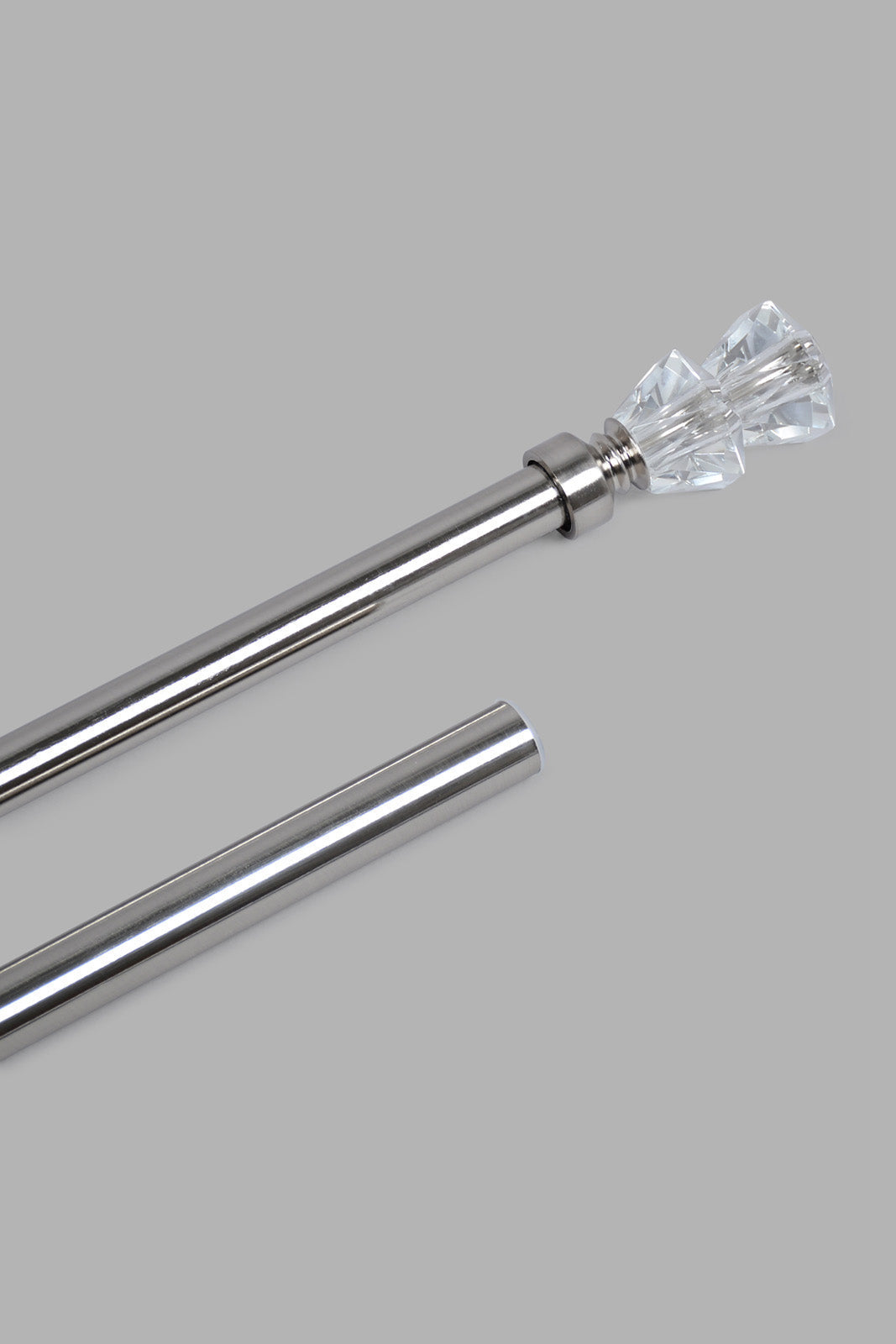 Redtag-Silver-Satin-Finish-Extendable-Sinlge-Curtain-Rod-With-Crystal-Finial-Curtain-Rods-Home-Bedroom-