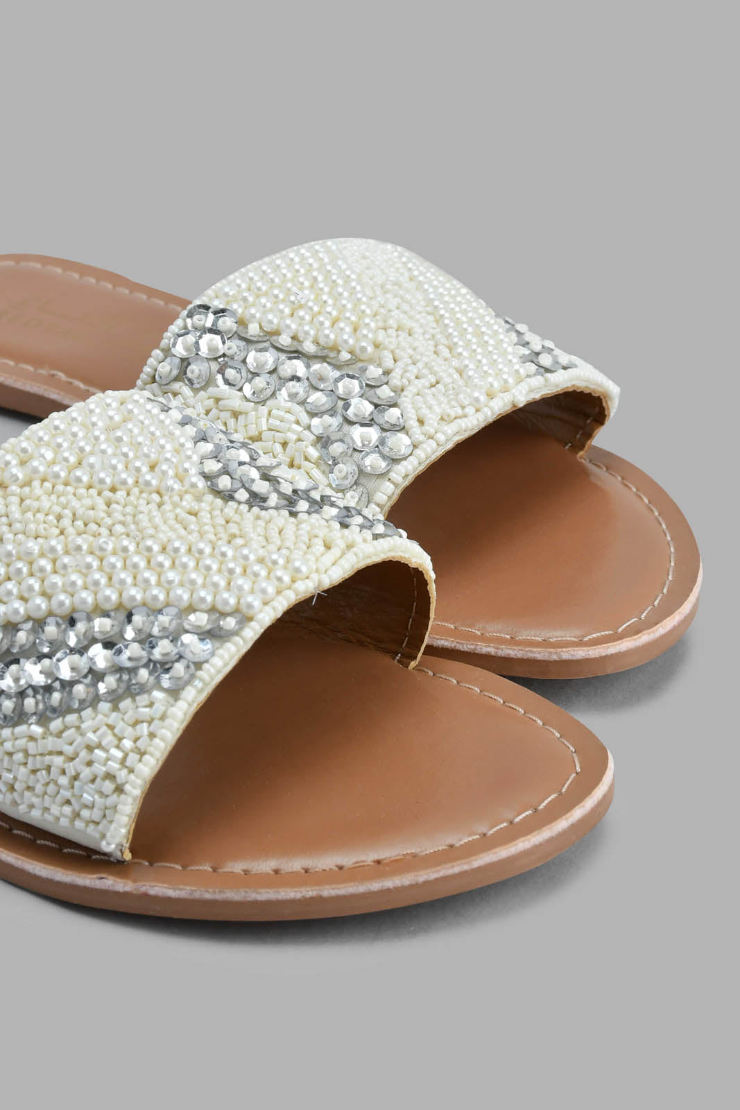 Redtag-Ivory-Embellished-Mule-Casual-Sandals-Women's-