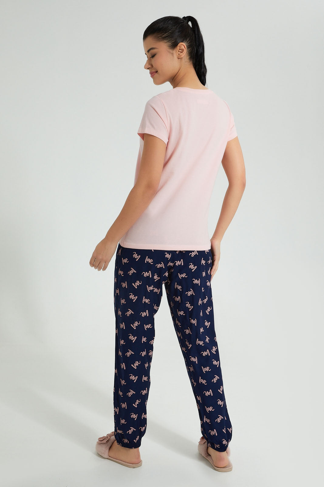Redtag-Pale-Pink-Printed-Pyjama-Set-Colour:Pink,-Filter:Women's-Clothing,-New-In,-New-In-Women,-Non-Sale,-S22B,-Section:Women,-Women-Pyjama-Sets-Women's-