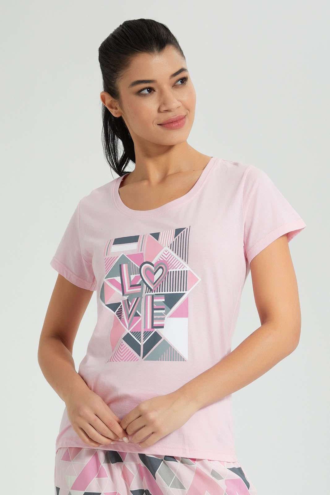 Redtag-Pink-Printed-Pyjama-Set-Colour:Pink,-Filter:Women's-Clothing,-New-In,-New-In-Women,-Non-Sale,-S22B,-Section:Women,-Women-Pyjama-Sets-Women's-