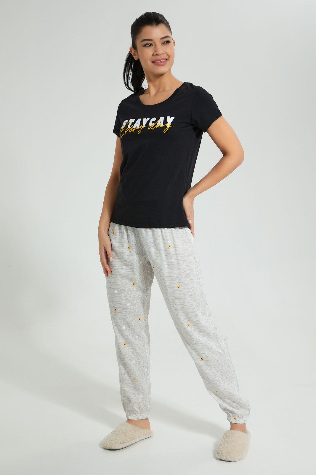 Redtag-Green-Printed-Pyjama-Set-Colour:Green,-Filter:Women's-Clothing,-New-In,-New-In-Women,-Non-Sale,-S22B,-Section:Women,-Women-Pyjama-Sets-Women's-