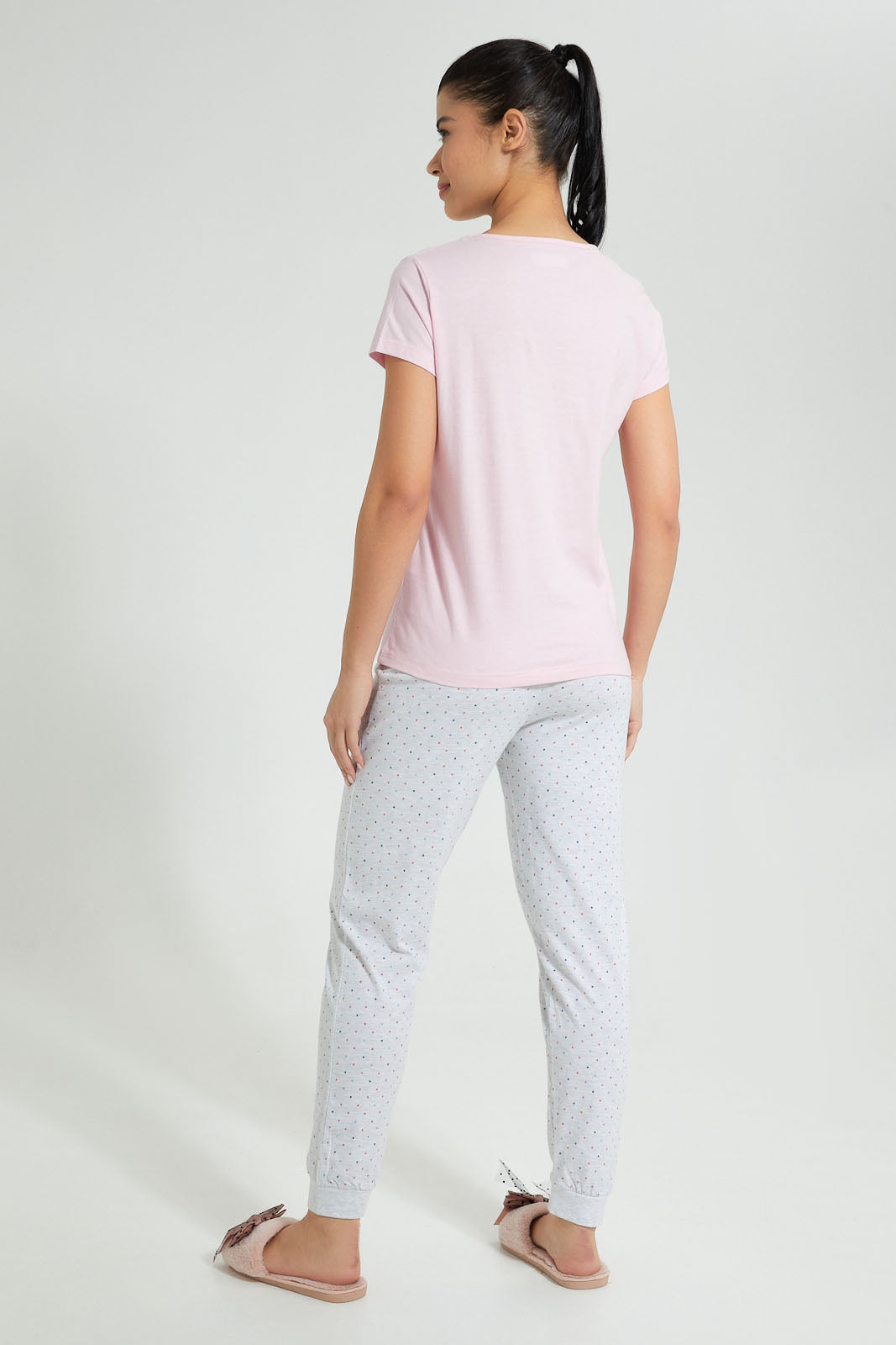 Redtag-Pink-Strong-Girls-Printed-Pyjama-Set-Colour:Pink,-Filter:Women's-Clothing,-New-In,-New-In-Women,-Non-Sale,-S22B,-Section:Women,-Women-Pyjama-Sets-Women's-