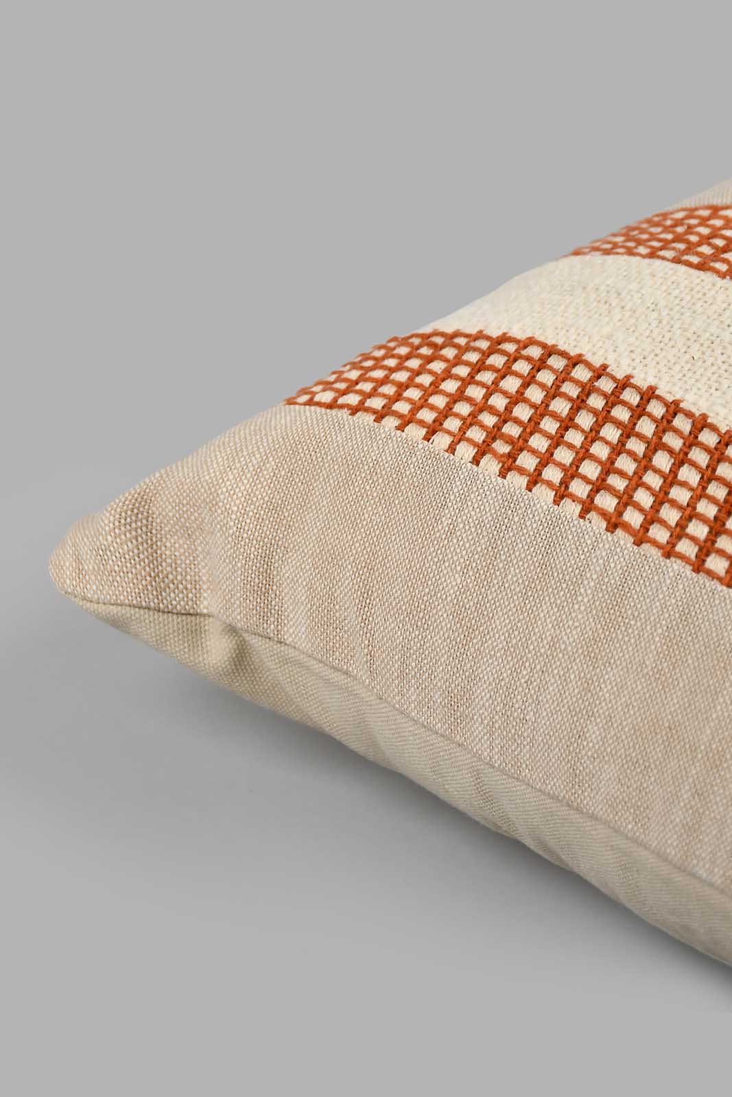 Redtag-Beige-Woven-Cushion-Colour:Beige,-Filter:Home-Bedroom,-HMW-BED-Cushions,-New-In,-New-In-HMW-BED,-Non-Sale,-S22A,-Section:Homewares-Home-Bedroom-