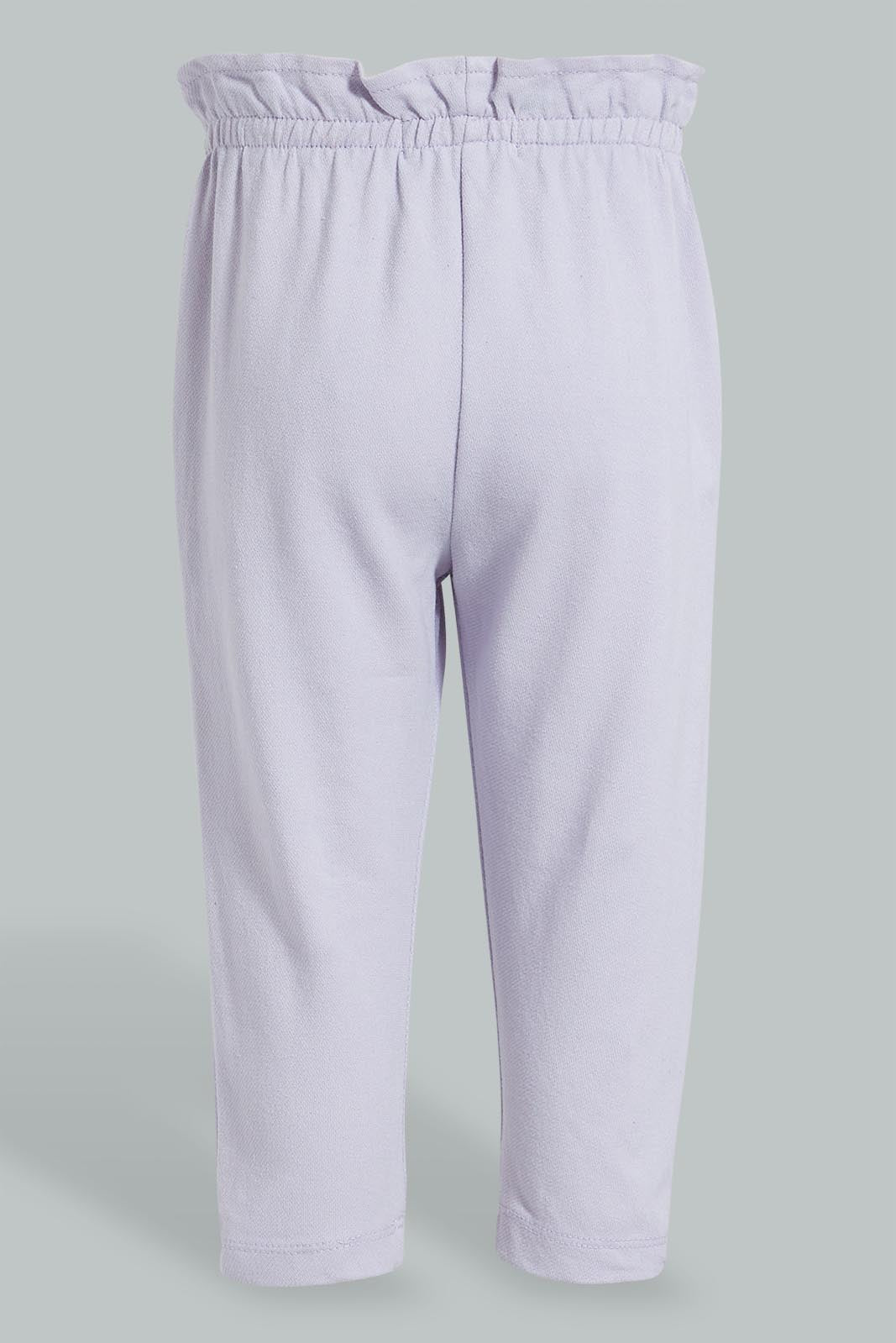 Redtag-Lilac-Knitted-Acid-Wash-Jegging-Trousers-Infant-Girls-3 to 24 Months