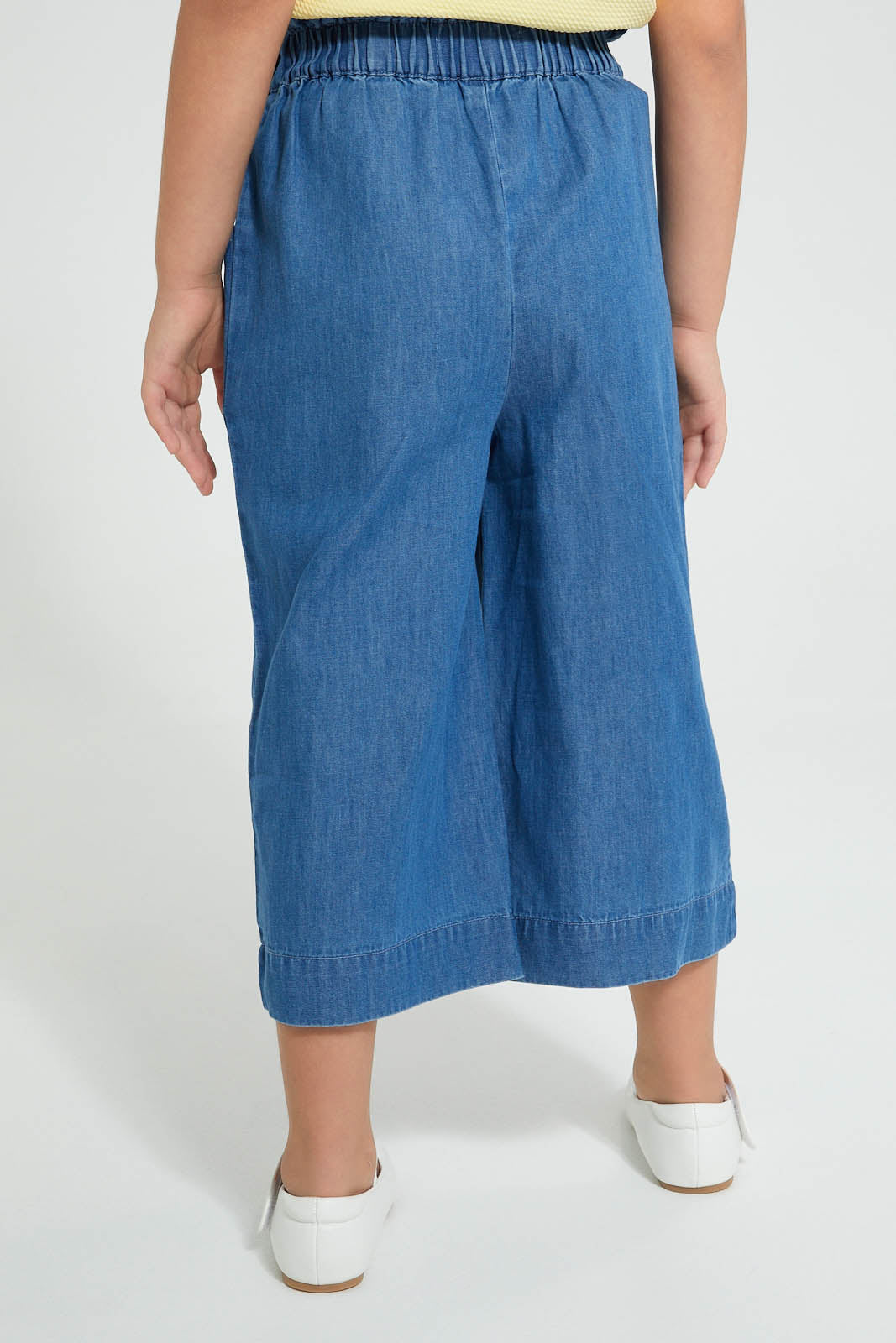 Redtag-Blue-Wideleg-Jean-With-Hair-Accessories-Jeans-Girls-2 to 8 Years