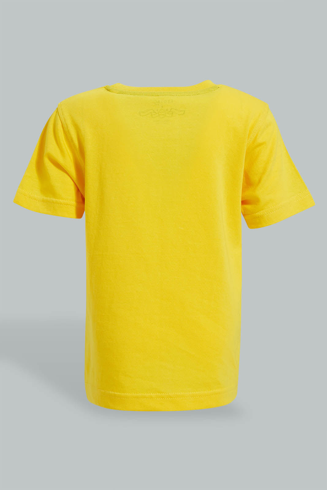 Redtag-Mustard-Tiger-T-Shirt-With-Terry-Short-(2-Pack)-Sets-Infant-Boys-3 to 24 Months