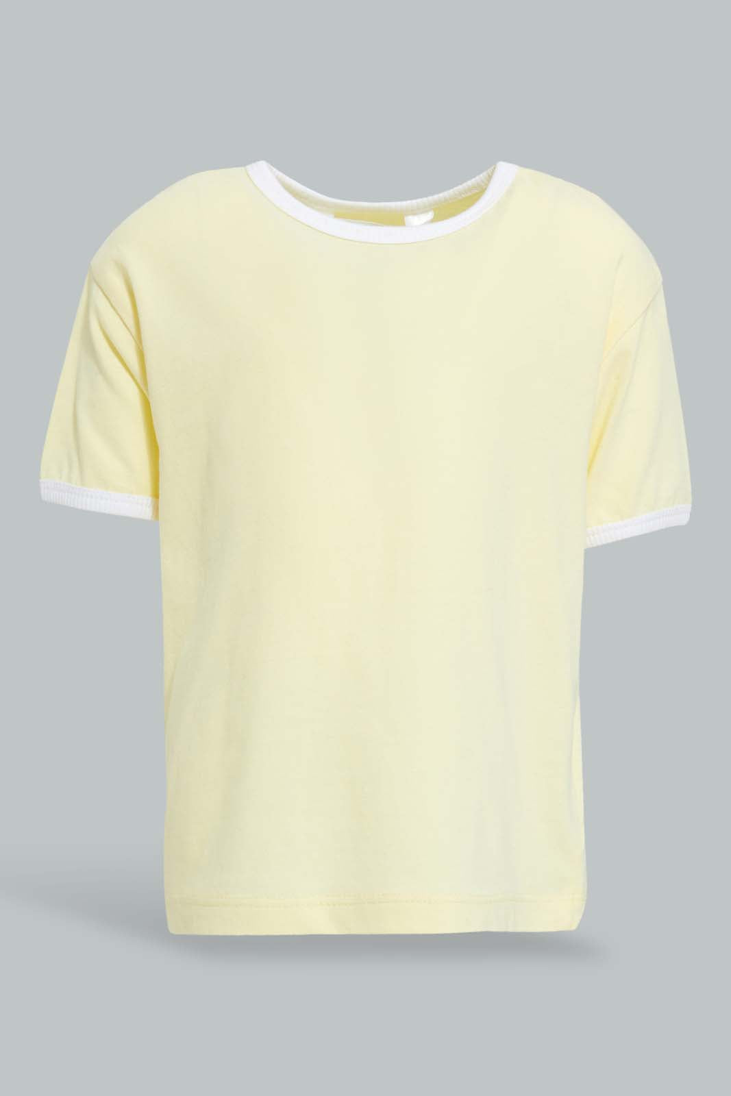 Redtag-Yellow-Jersey-Rib-Casual-Set-(2-Pack)-Sets-Infant-Boys-3 to 24 Months