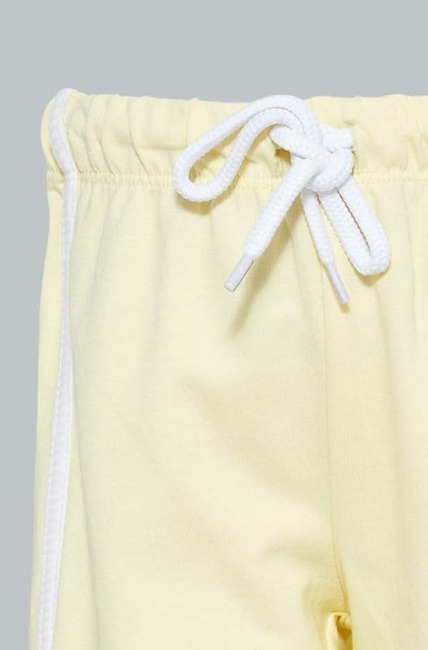 Yellow Ribbed Casual Set For Baby Boys (2-Pack)