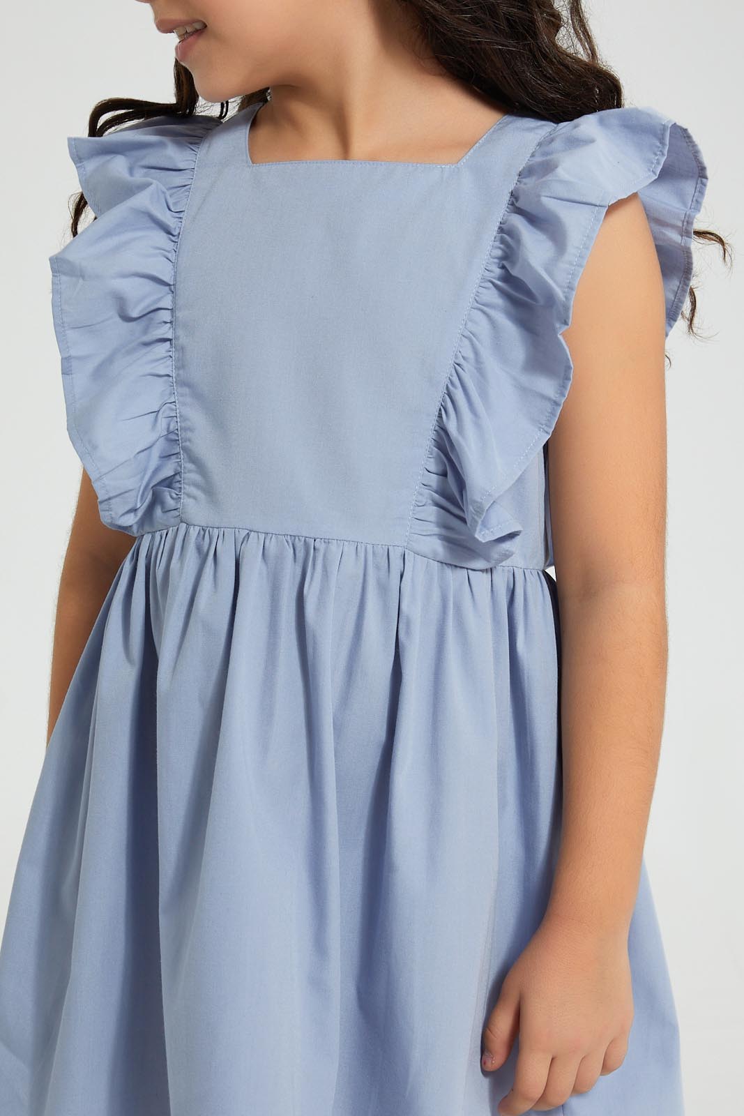 Redtag-Light-Blue-Frilld-Dress-Colour:Blue,-Filter:Girls-(2-to-8-Yrs),-Girls-Dresses,-New-In,-New-In-GIR,-Non-Sale,-S22B,-Section:Kidswear-Girls-2 to 8 Years