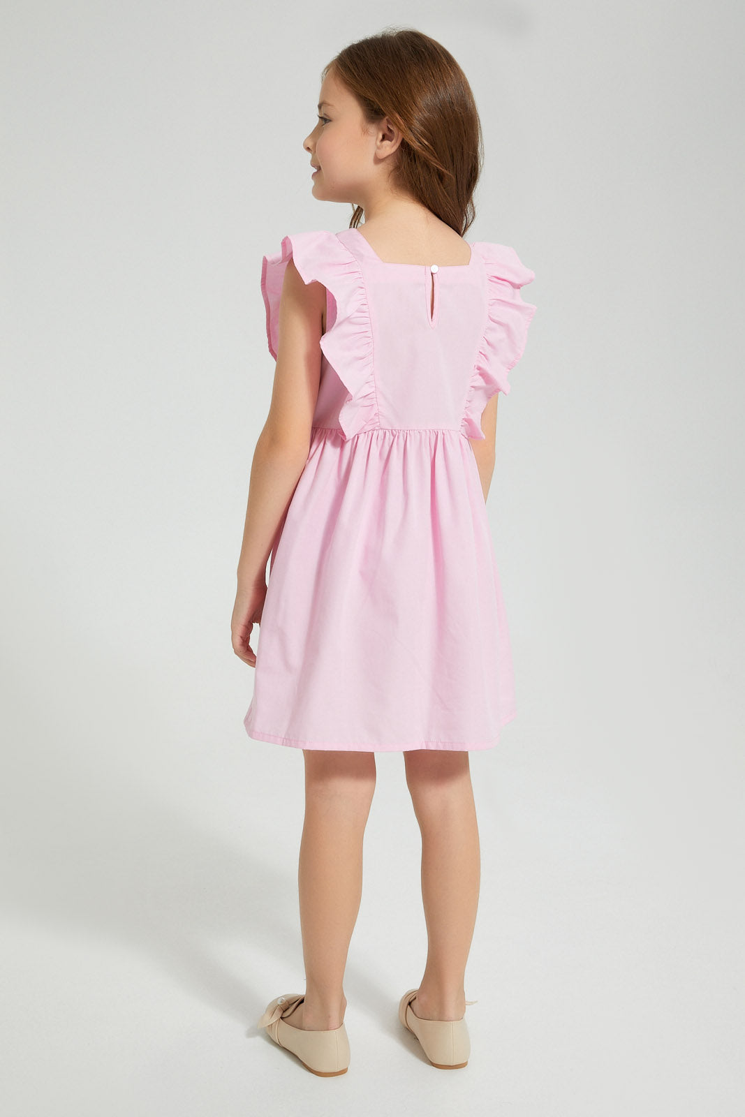 Redtag-Pink-Frilld-Dress-Colour:Pink,-Filter:Girls-(2-to-8-Yrs),-Girls-Dresses,-New-In,-New-In-GIR,-Non-Sale,-S22B,-Section:Kidswear-Girls-2 to 8 Years
