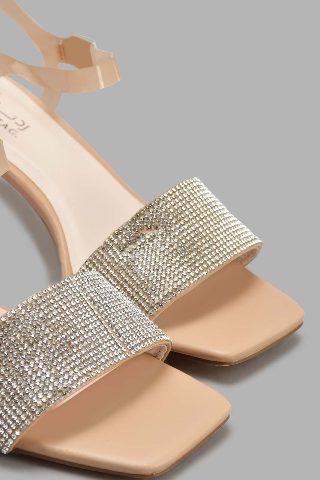 Beige Embellished Sandal