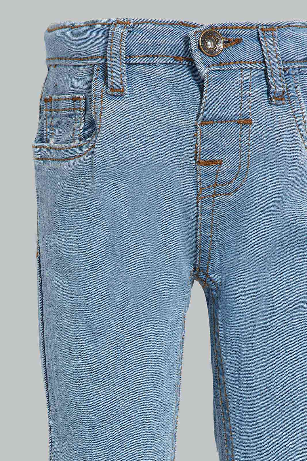 Redtag-Light-Wash-Wash-Basic-Denim-Pant-Jeans-Slim-Fit-Infant-Boys-3 to 24 Months