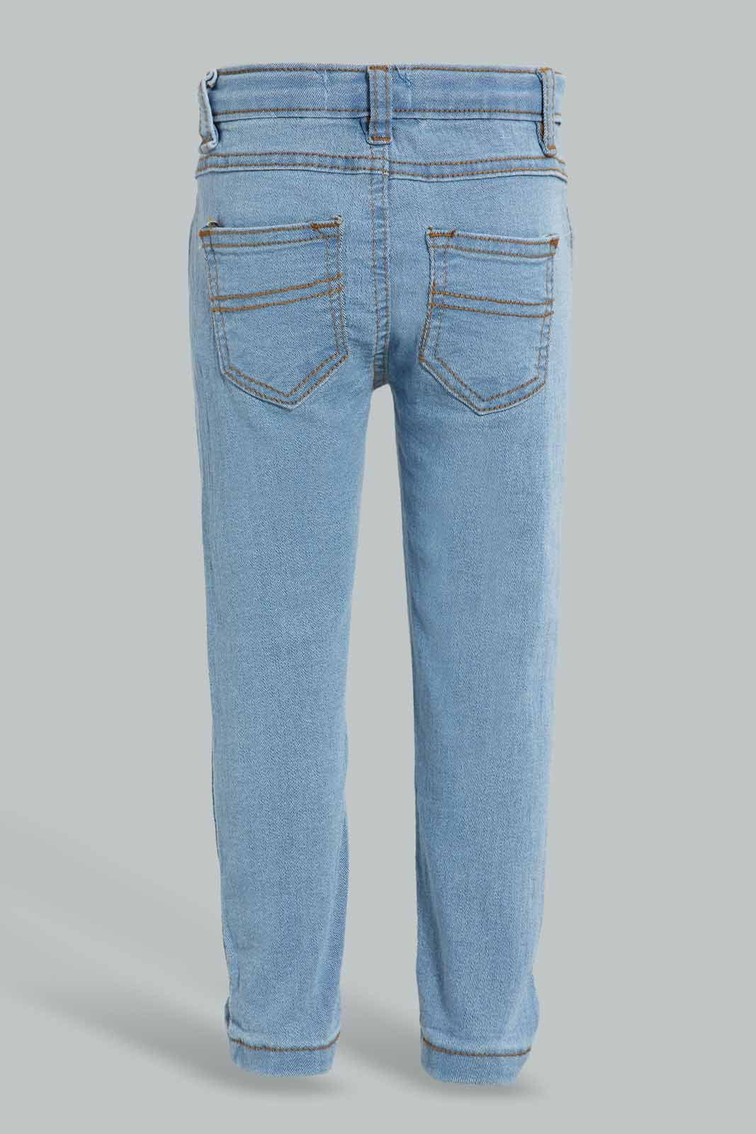 Redtag-Light-Wash-Wash-Basic-Denim-Pant-Jeans-Slim-Fit-Infant-Boys-3 to 24 Months