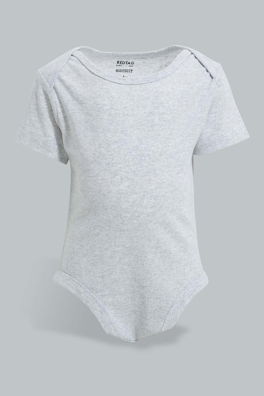 Redtag-White-And-Black-Mono-Chrome-5-Piece-Pack-Body-Suit-Bodysuits-Baby-0 to 12 Months