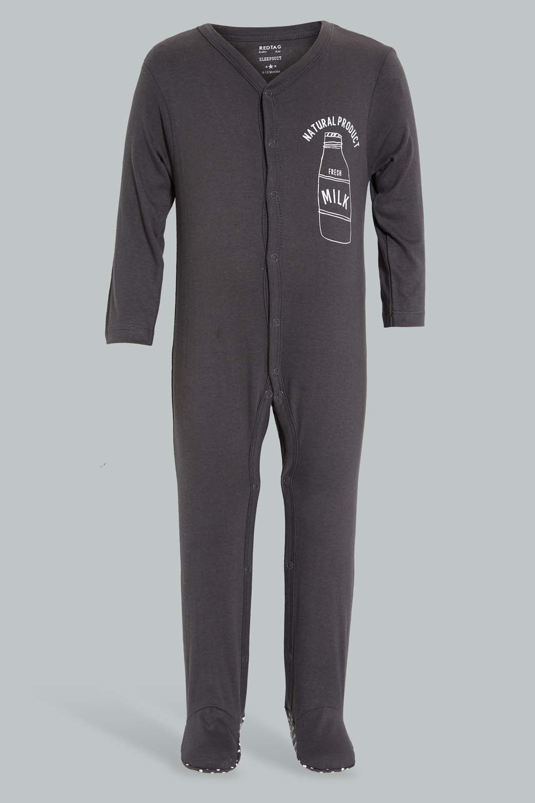 Redtag-White-And-Black-Mono-Chrome-3-Piece-Pack-Sleep-Suit-Sleepsuits-Baby-0 to 12 Months