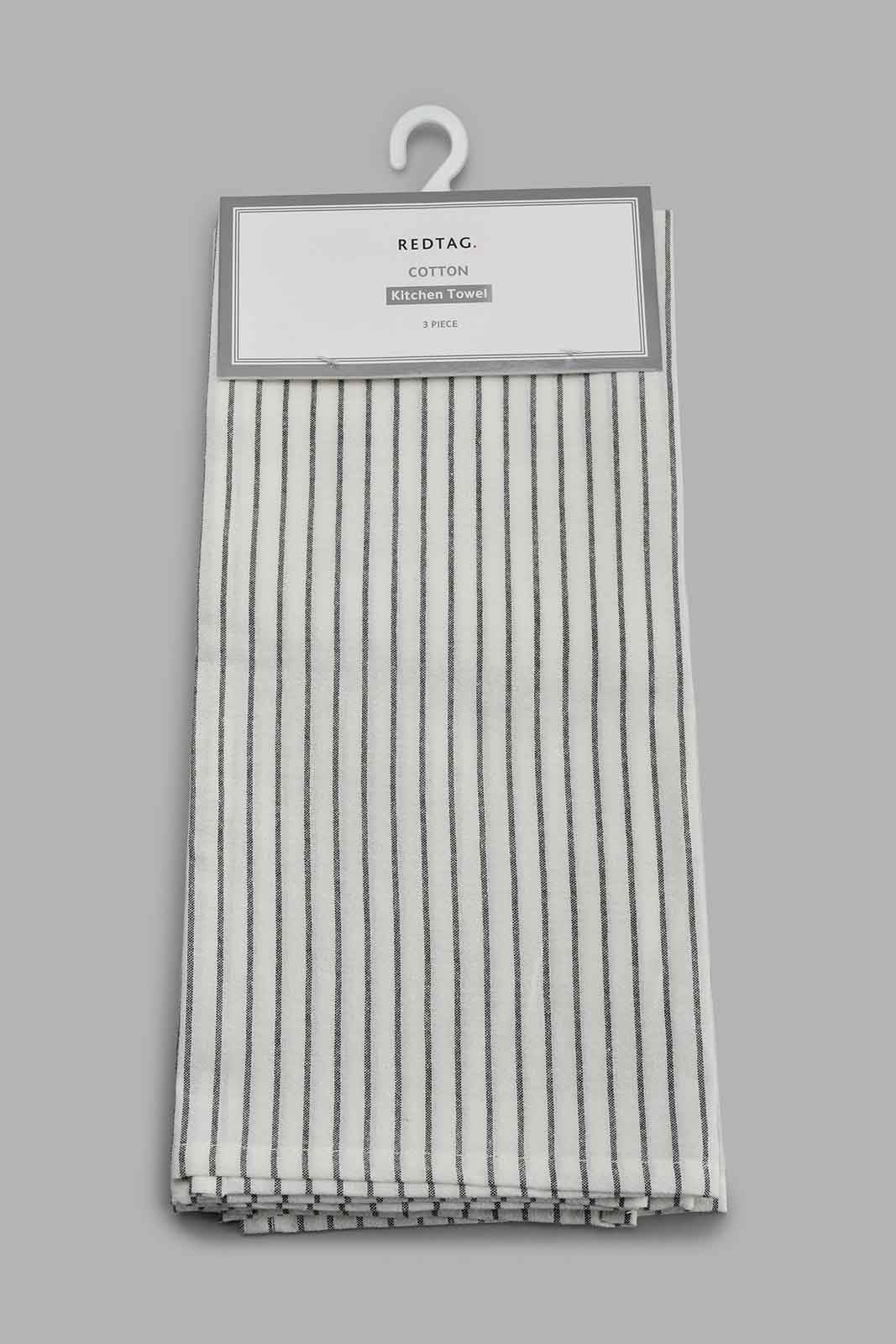 Redtag-Assorted--Stripe-Tea-Towel-Set-(3-Piece)-Kitchen-Towels-Home-Dining-