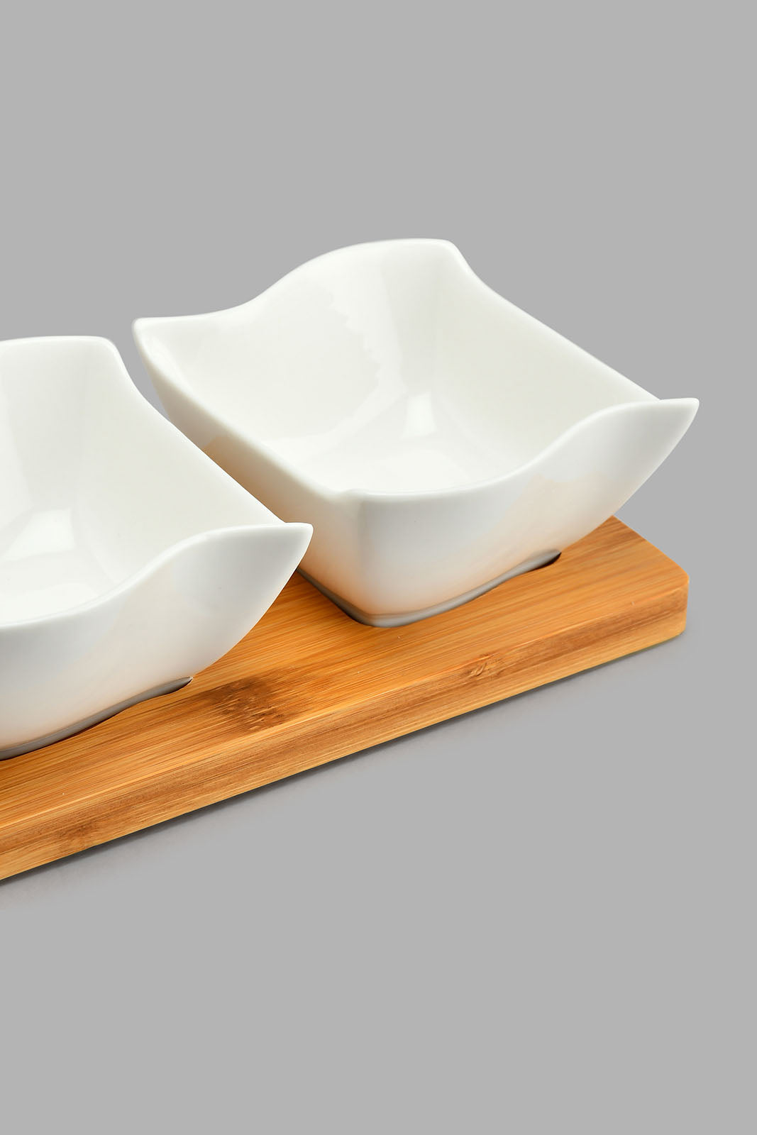Redtag-White-Square-Bowl-With-Bamboo-Tray-(4-Piece)-Colour:White,-Filter:Home-Dining,-HMW-DIN-Serving-Dish,-New-In,-New-In-HMW-DIN,-Non-Sale,-S22A,-Section:Homewares-Home-Dining-