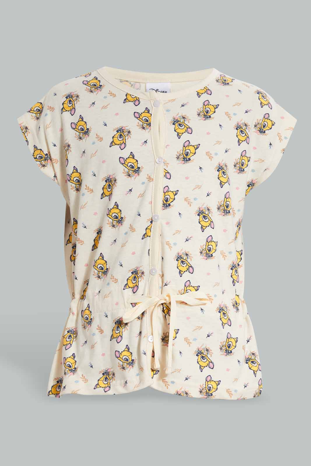 Redtag-Beige-Bambi-Pajama-Set-(2-Piece)-Bundle,-Category:Pyjama-Sets,-CHR,-Colour:Beige,-Deals:Sale,-Filter:Senior-Girls-(8-to-14-Yrs),-GSR-Pyjama-Sets,-S22B,-Sale-GSR-APL,-Section:Girls-(0-to-14Yrs)-Senior-Girls-9 to 14 Years