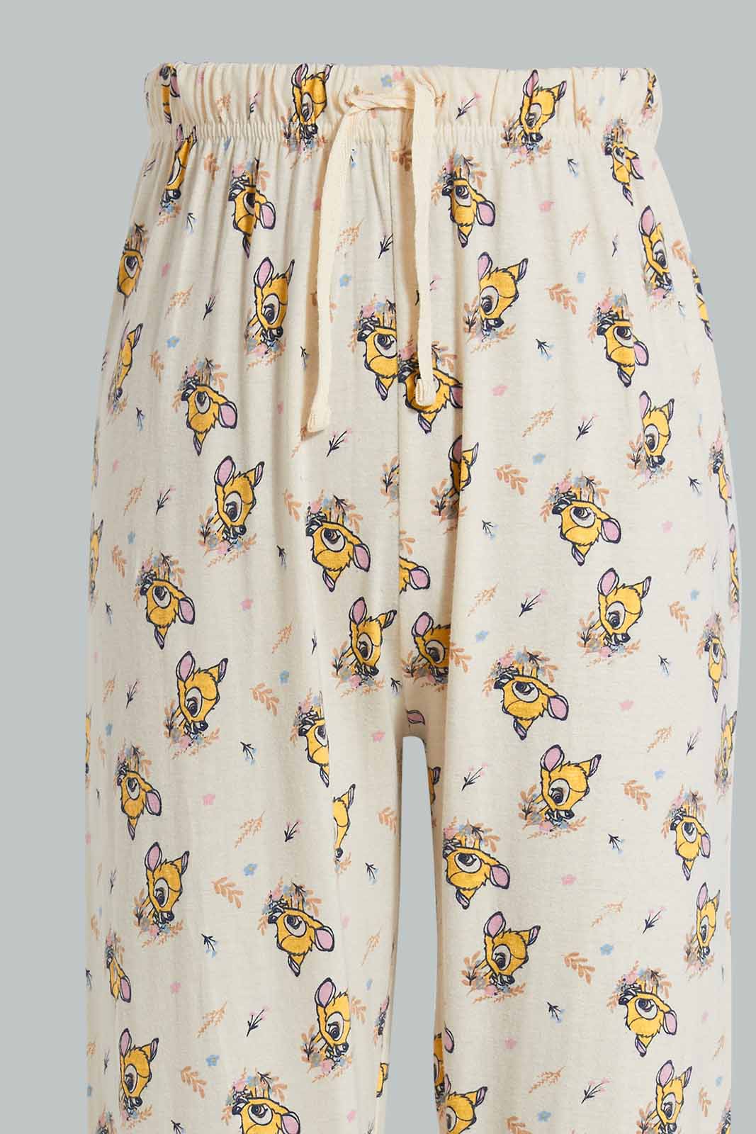 Redtag-Beige-Bambi-Pajama-Set-(2-Piece)-Bundle,-Category:Pyjama-Sets,-CHR,-Colour:Beige,-Deals:Sale,-Filter:Senior-Girls-(8-to-14-Yrs),-GSR-Pyjama-Sets,-S22B,-Sale-GSR-APL,-Section:Girls-(0-to-14Yrs)-Senior-Girls-9 to 14 Years