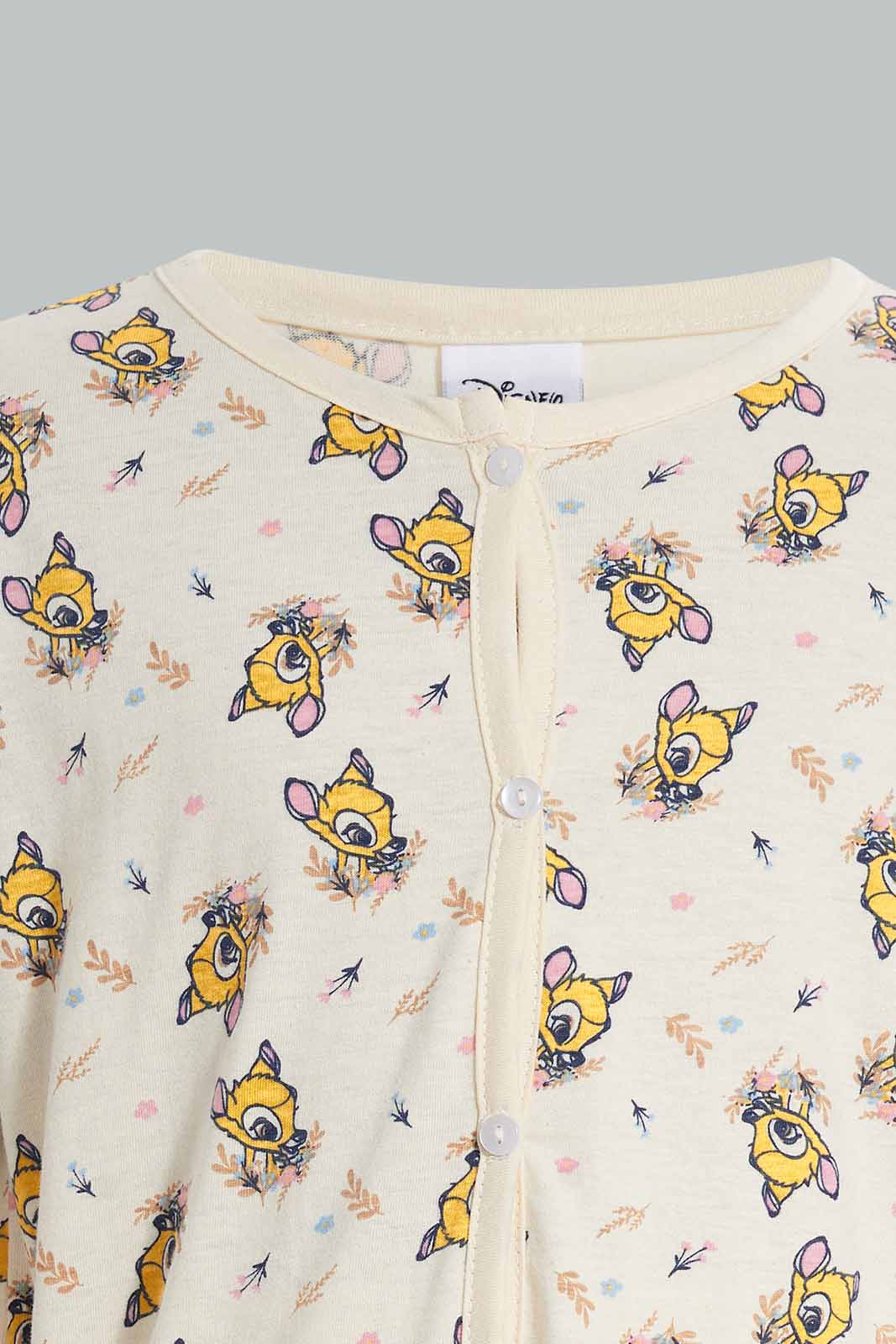 Redtag-Beige-Bambi-Pajama-Set-(2-Piece)-Bundle,-Category:Pyjama-Sets,-CHR,-Colour:Beige,-Deals:Sale,-Filter:Senior-Girls-(8-to-14-Yrs),-GSR-Pyjama-Sets,-S22B,-Sale-GSR-APL,-Section:Girls-(0-to-14Yrs)-Senior-Girls-9 to 14 Years