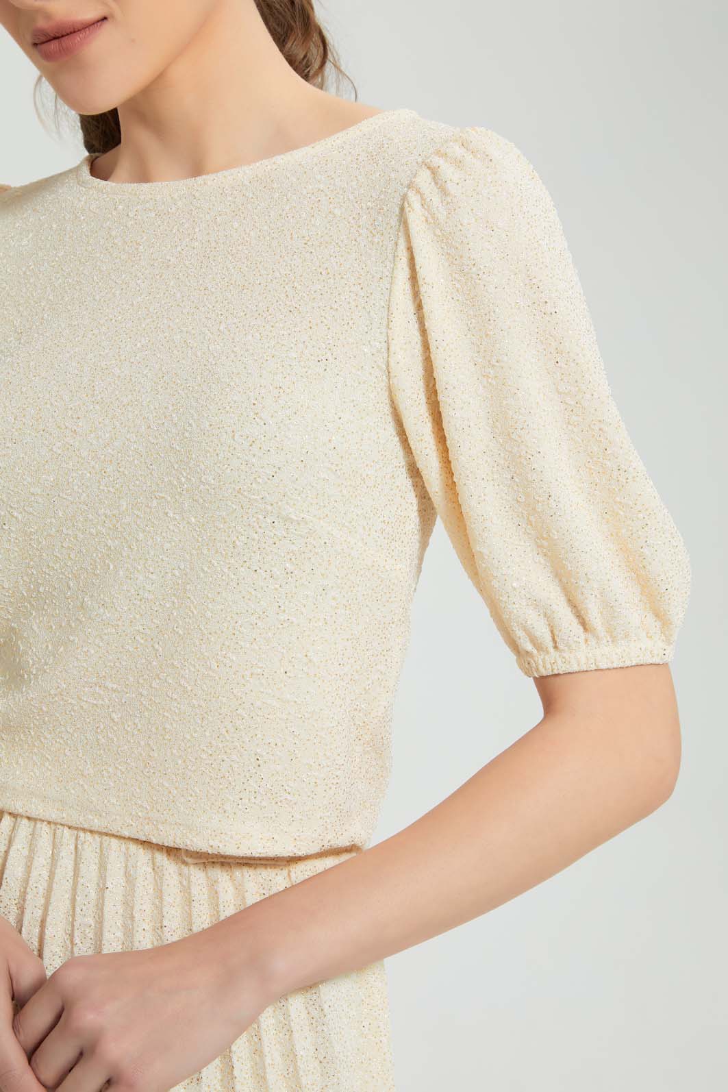 Beige Crop Top