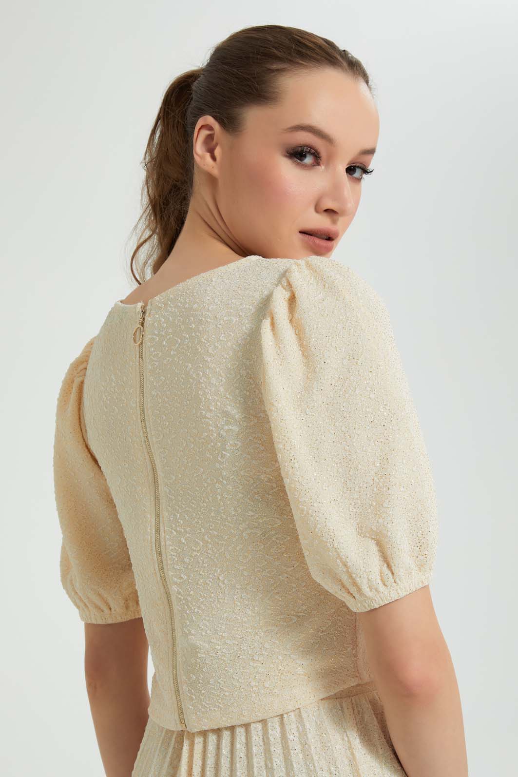 Beige Crop Top