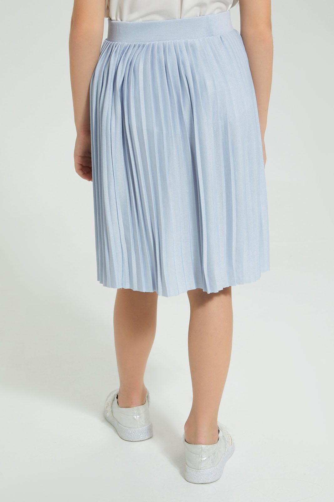 Redtag-Blue-Pleated-Knit-Skirt-Colour:Blue,-Filter:Girls-(2-to-8-Yrs),-Girls-Skirts,-New-In,-New-In-GIR,-Non-Sale,-S22B,-Section:Kidswear-Girls-2 to 8 Years