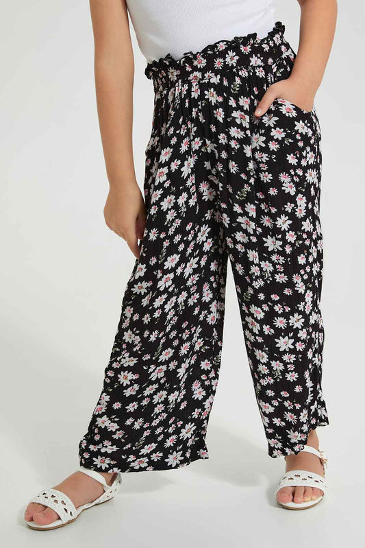 Redtag-Multi-Colored-Printed-Trouser-With-Hair-Accessories-Colour:Assorted,-Filter:Girls-(2-to-8-Yrs),-Girls-Trousers,-New-In,-New-In-GIR,-Non-Sale,-S22A,-Section:Kidswear-Girls-2 to 8 Years