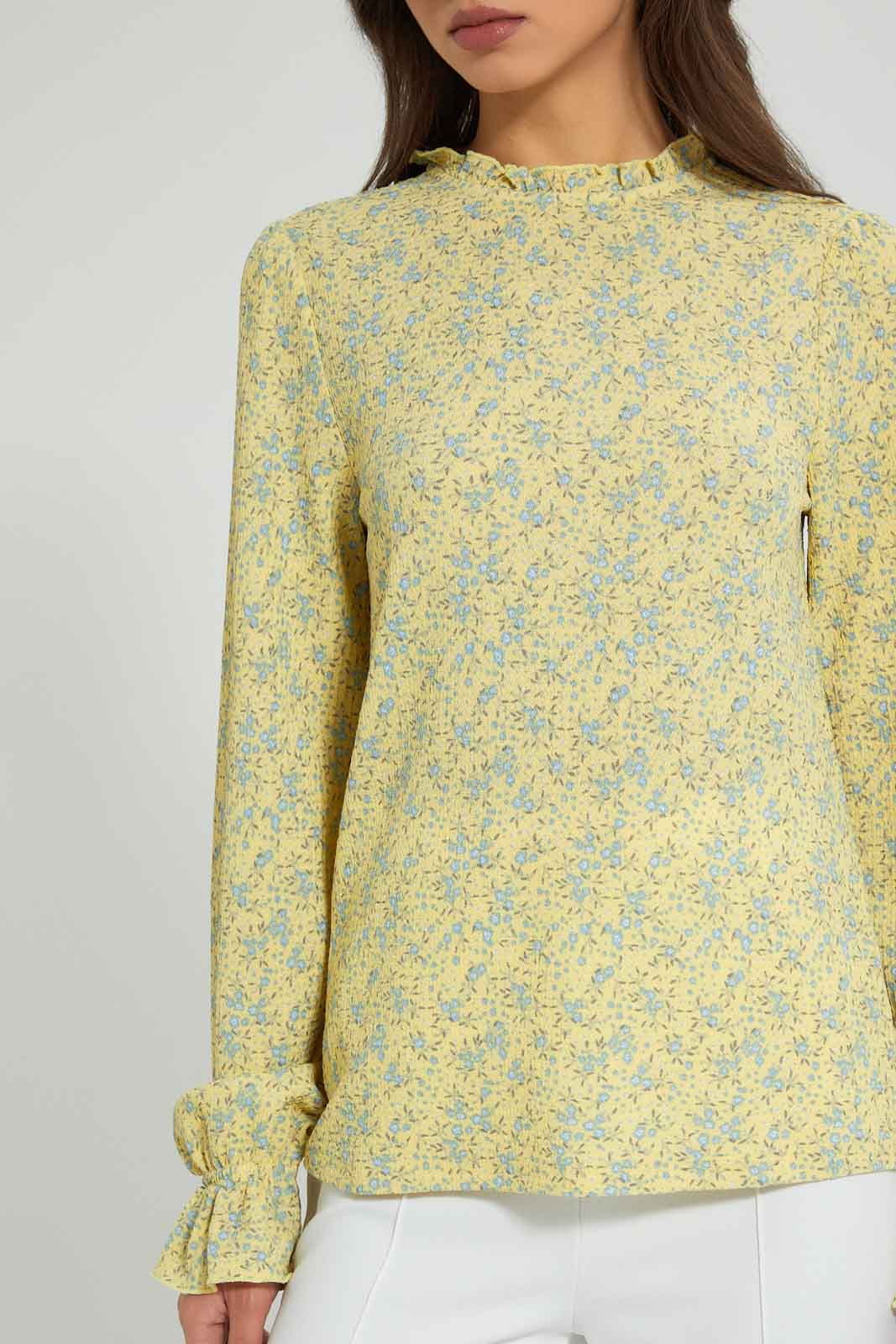 Redtag-Yellow-Floral-Print-Top-Blouses-Women's-