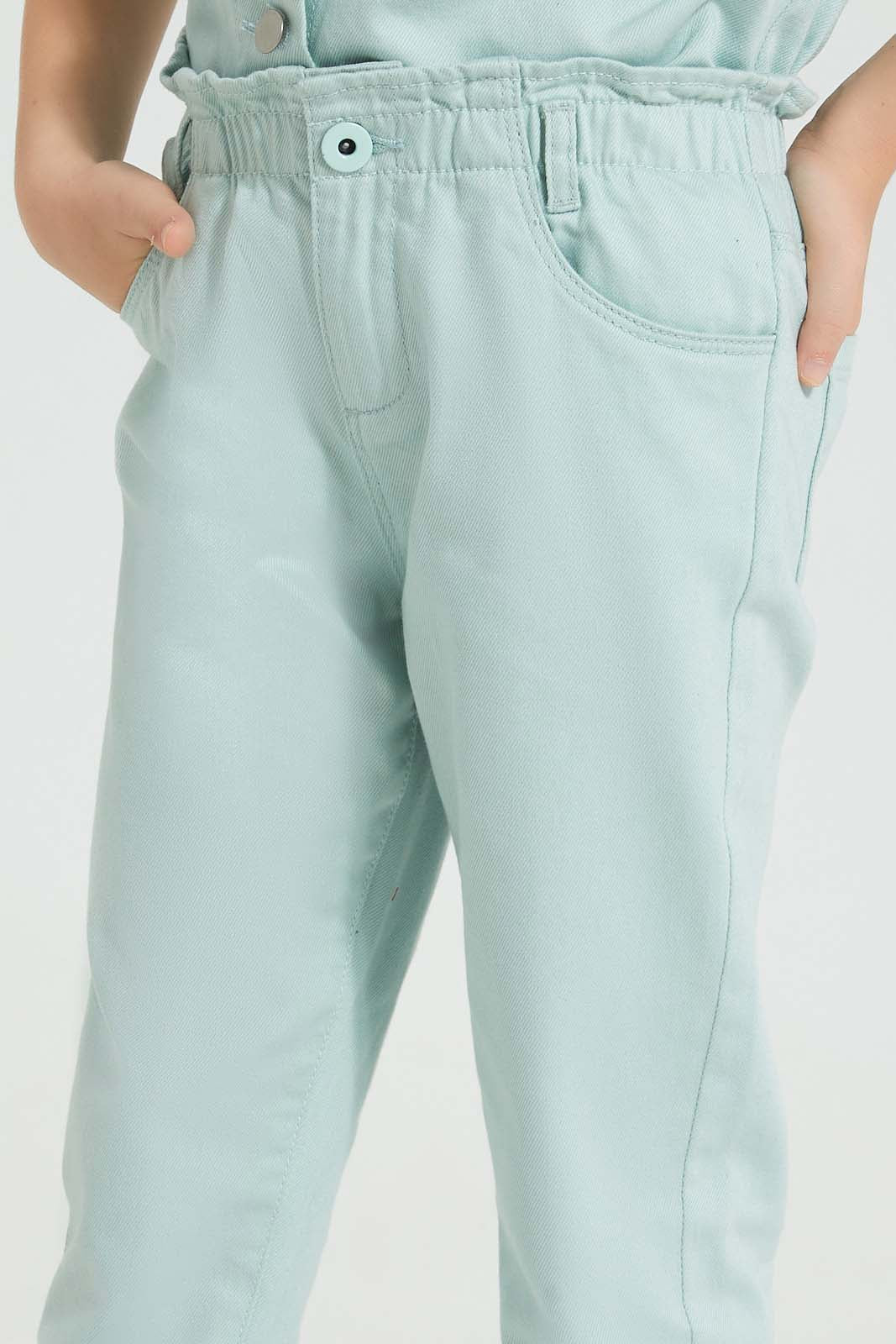 Redtag-Mint-Paper-Bag-Jean-Jeans-Baggy-Fit-Girls-2 to 8 Years