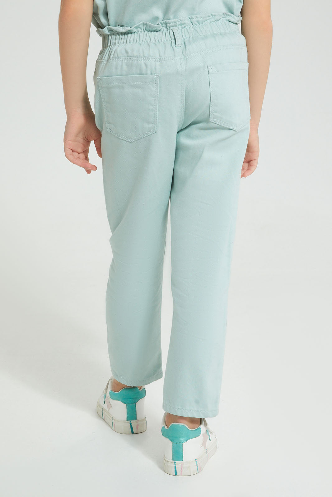 Redtag-Mint-Paper-Bag-Jean-Jeans-Baggy-Fit-Girls-2 to 8 Years