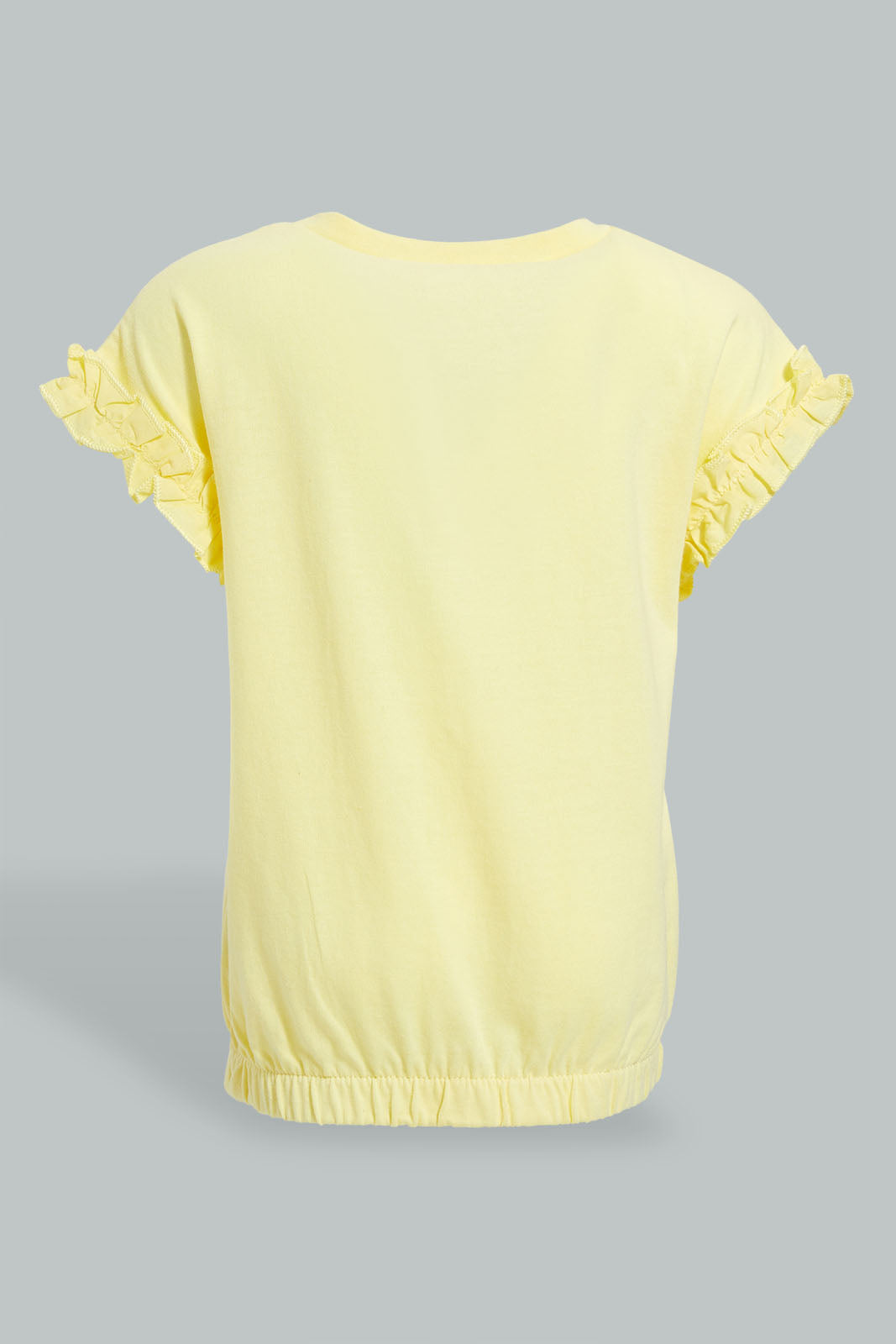 Redtag-Yellow-Elasticated-Hem-Jersey-Top-Blouses-Infant-Girls-3 to 24 Months