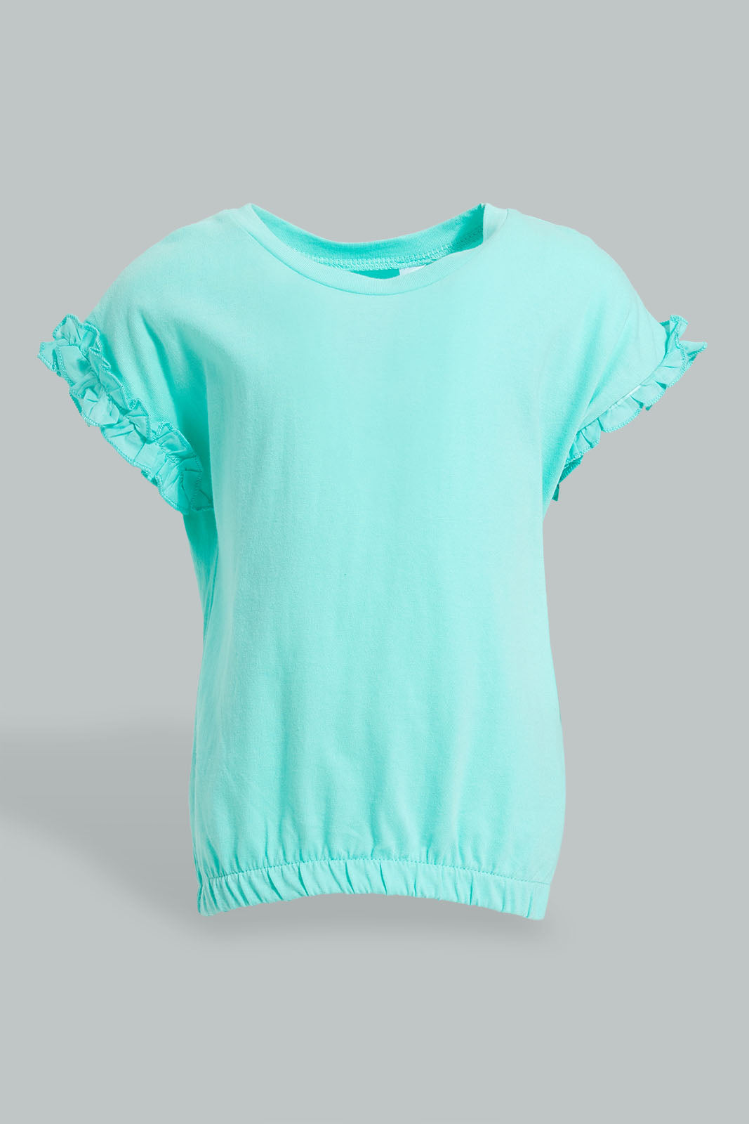 Redtag-Mint-Elasticated-Hem-Jersey-Top-Colour:Mint,-Filter:Infant-Girls-(3-to-24-Mths),-Infant-Girls-Blouses,-New-In,-New-In-ING,-Non-Sale,-S22B,-Section:Kidswear-Infant-Girls-3 to 24 Months