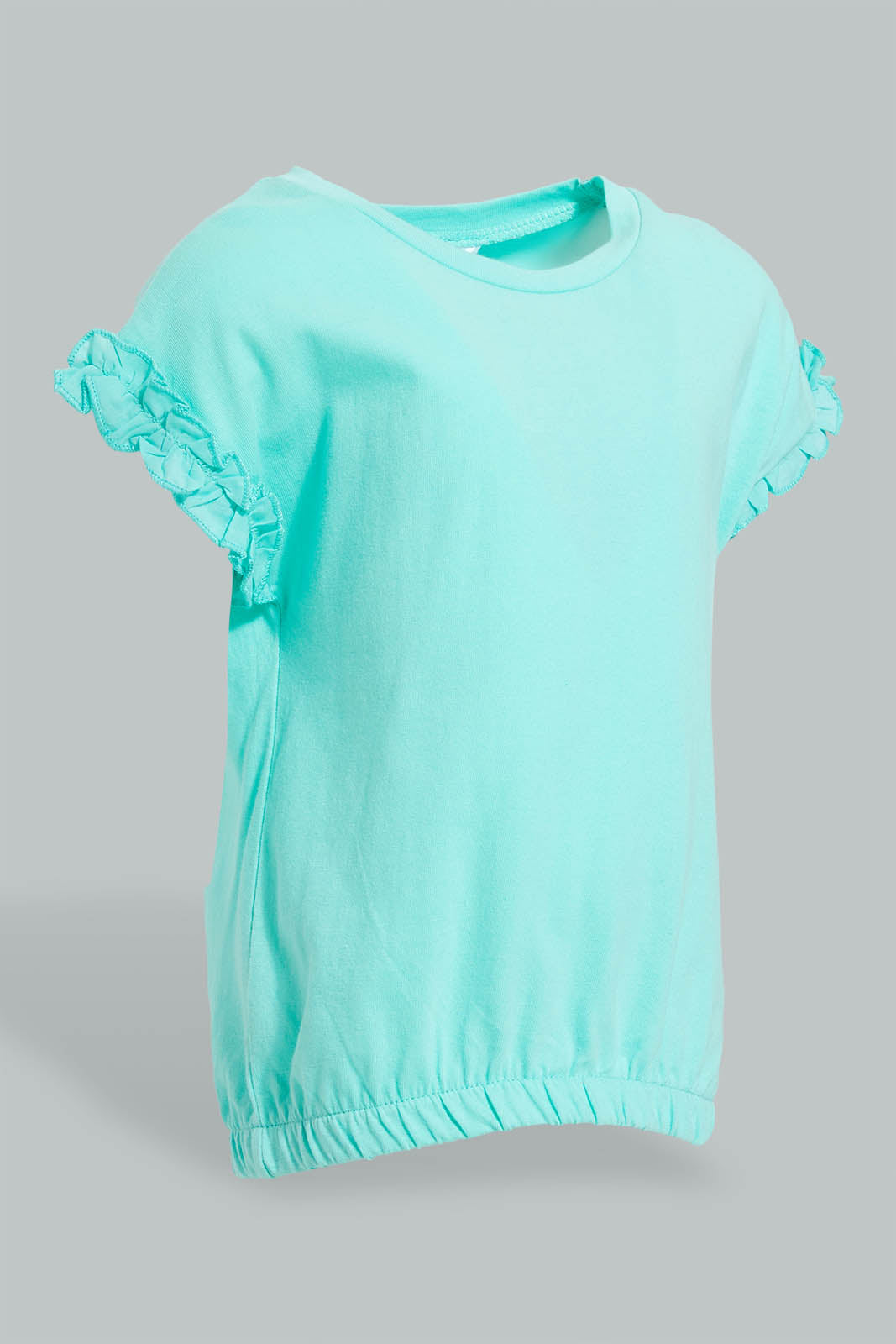 Redtag-Mint-Elasticated-Hem-Jersey-Top-Colour:Mint,-Filter:Infant-Girls-(3-to-24-Mths),-Infant-Girls-Blouses,-New-In,-New-In-ING,-Non-Sale,-S22B,-Section:Kidswear-Infant-Girls-3 to 24 Months