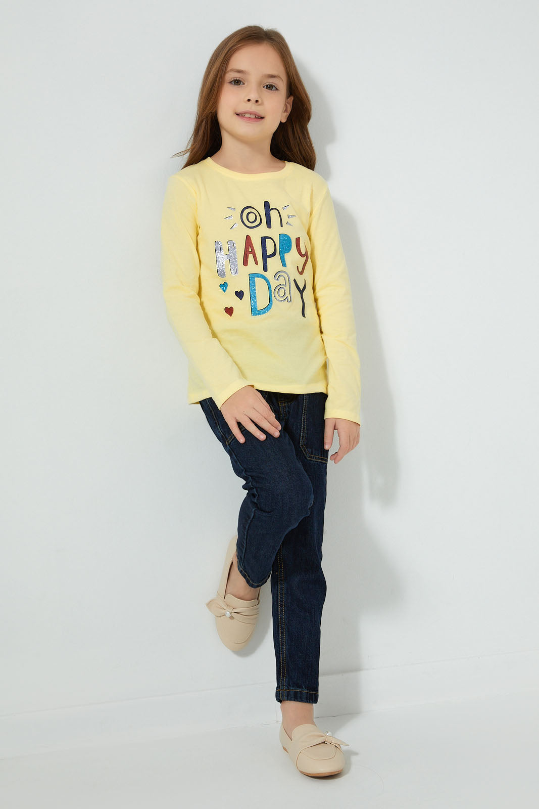 Redtag-Denim-Blue-Front-Patch-Pocket-Jean-Colour:Denim,-Filter:Girls-(2-to-8-Yrs),-Girls-Jeans,-New-In,-New-In-GIR,-Non-Sale,-S22A,-Section:Kidswear-Girls-2 to 8 Years