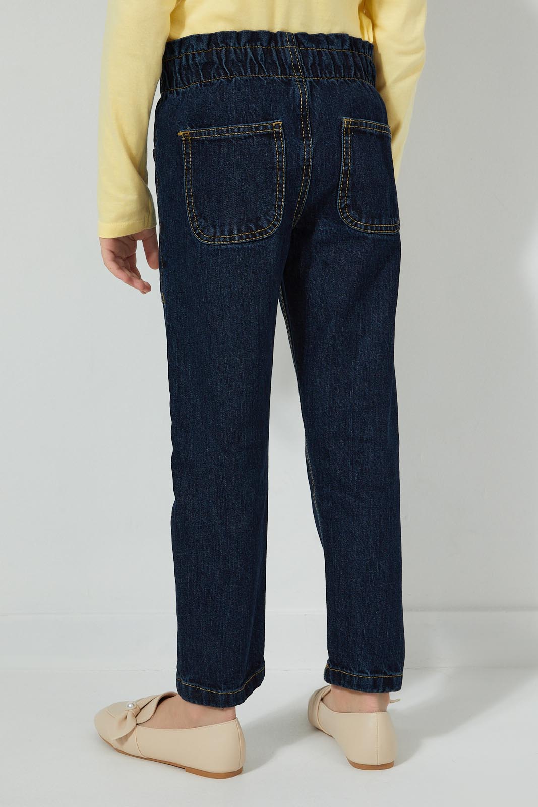 Redtag-Denim-Blue-Front-Patch-Pocket-Jean-Colour:Denim,-Filter:Girls-(2-to-8-Yrs),-Girls-Jeans,-New-In,-New-In-GIR,-Non-Sale,-S22A,-Section:Kidswear-Girls-2 to 8 Years