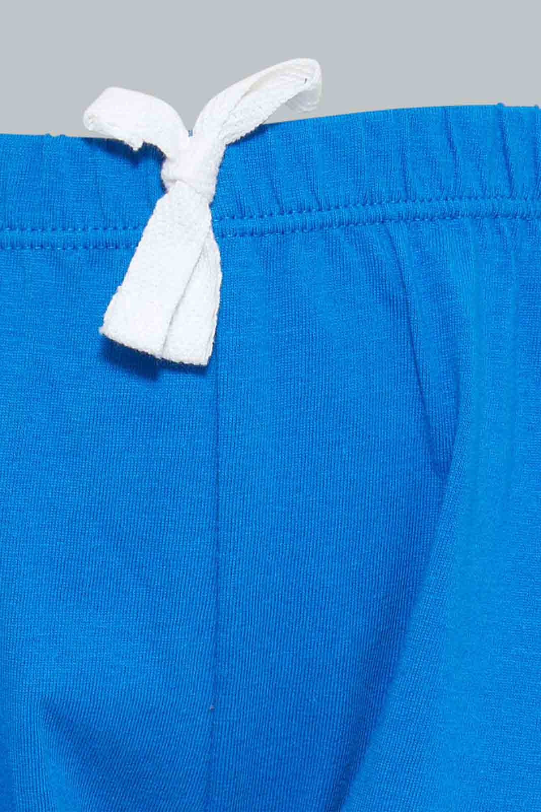 Redtag-White-And-Royal-3-Pack-Shark-Pyjama-Set-Set-Pyjama-Sets-Infant-Boys-3 to 24 Months