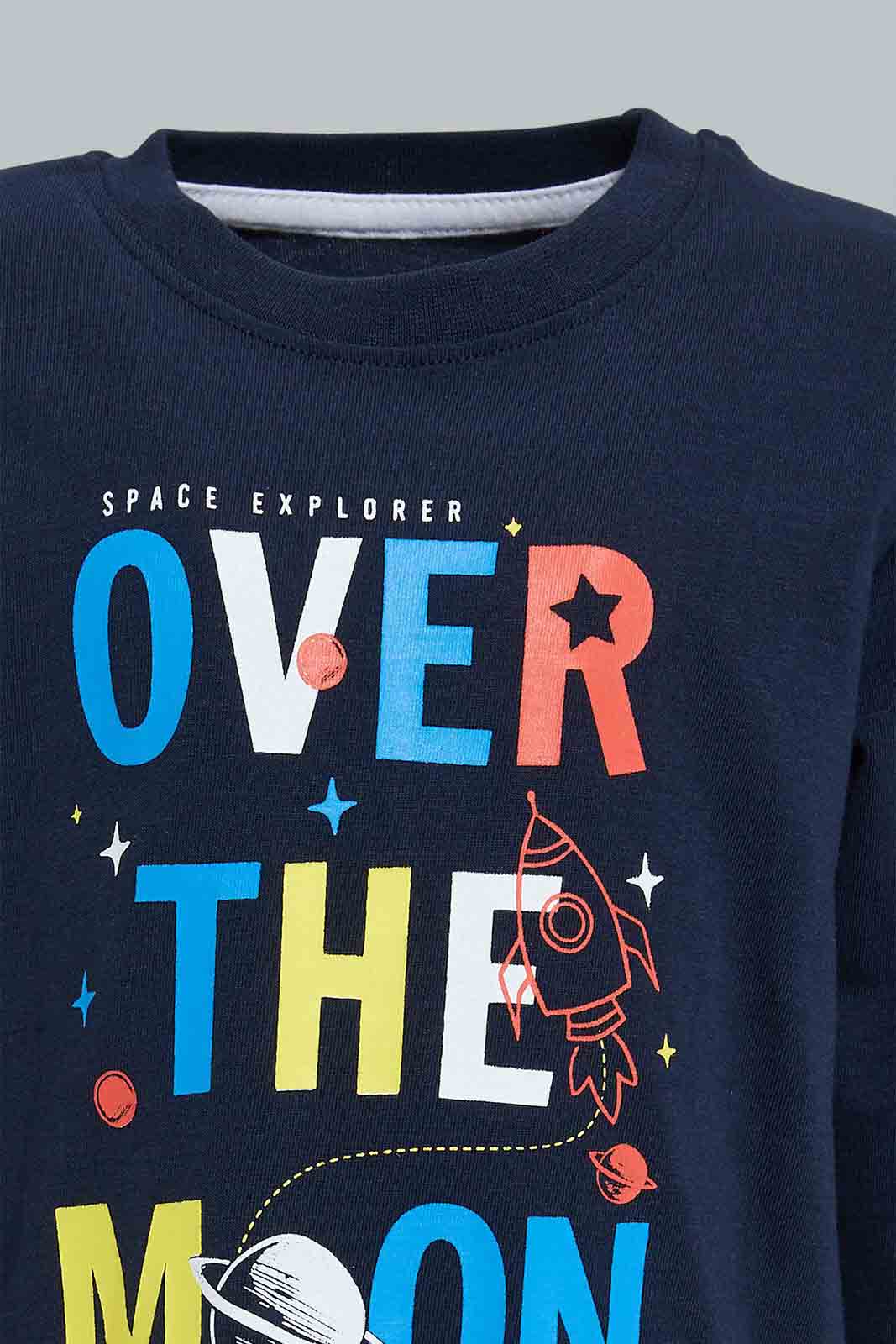 Redtag-Navy-And-Red-3-Pack-Pyjama-Set-Set-Pyjama-Sets-Infant-Boys-3 to 24 Months